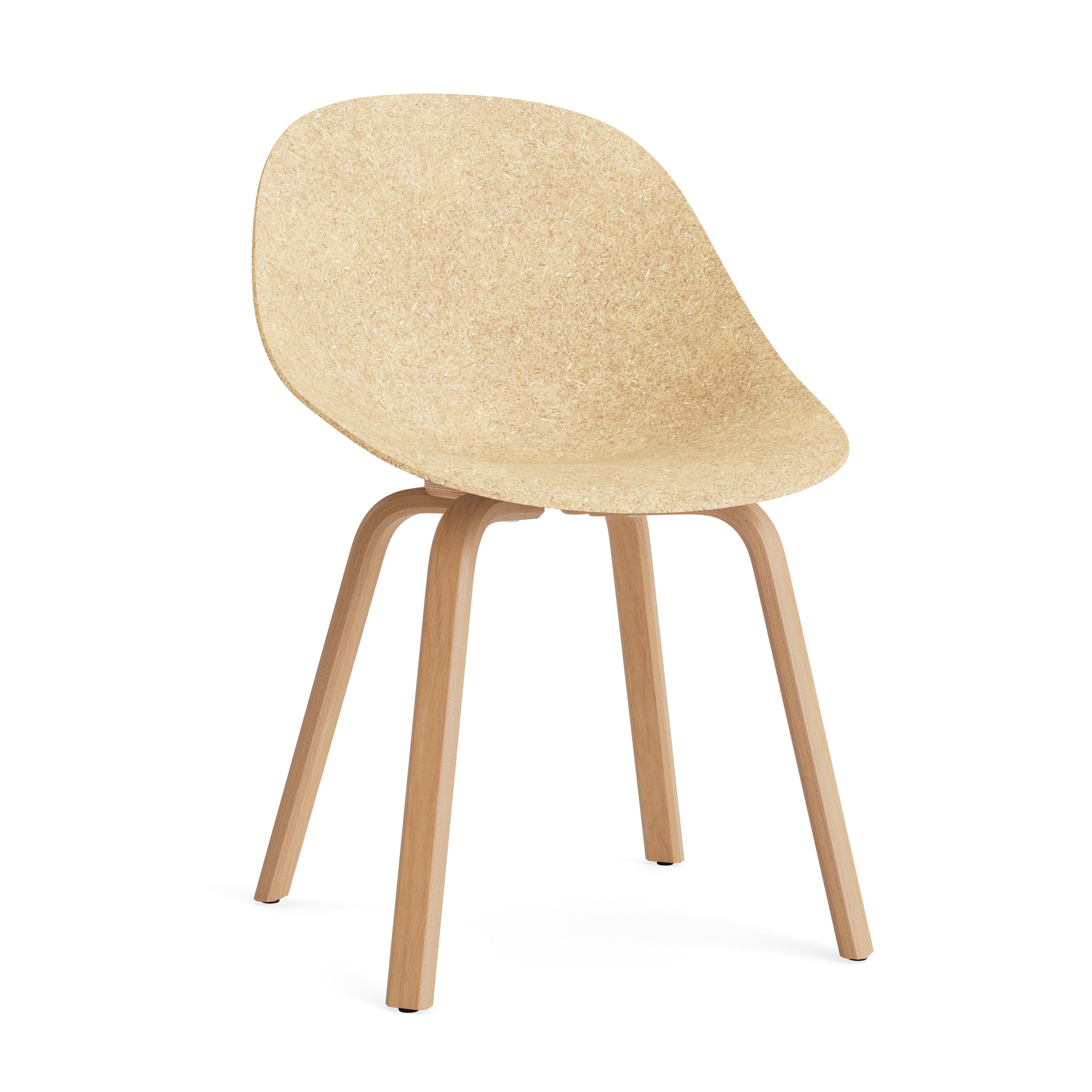 Stuhlmatte Beige mit einer Buchenbasis