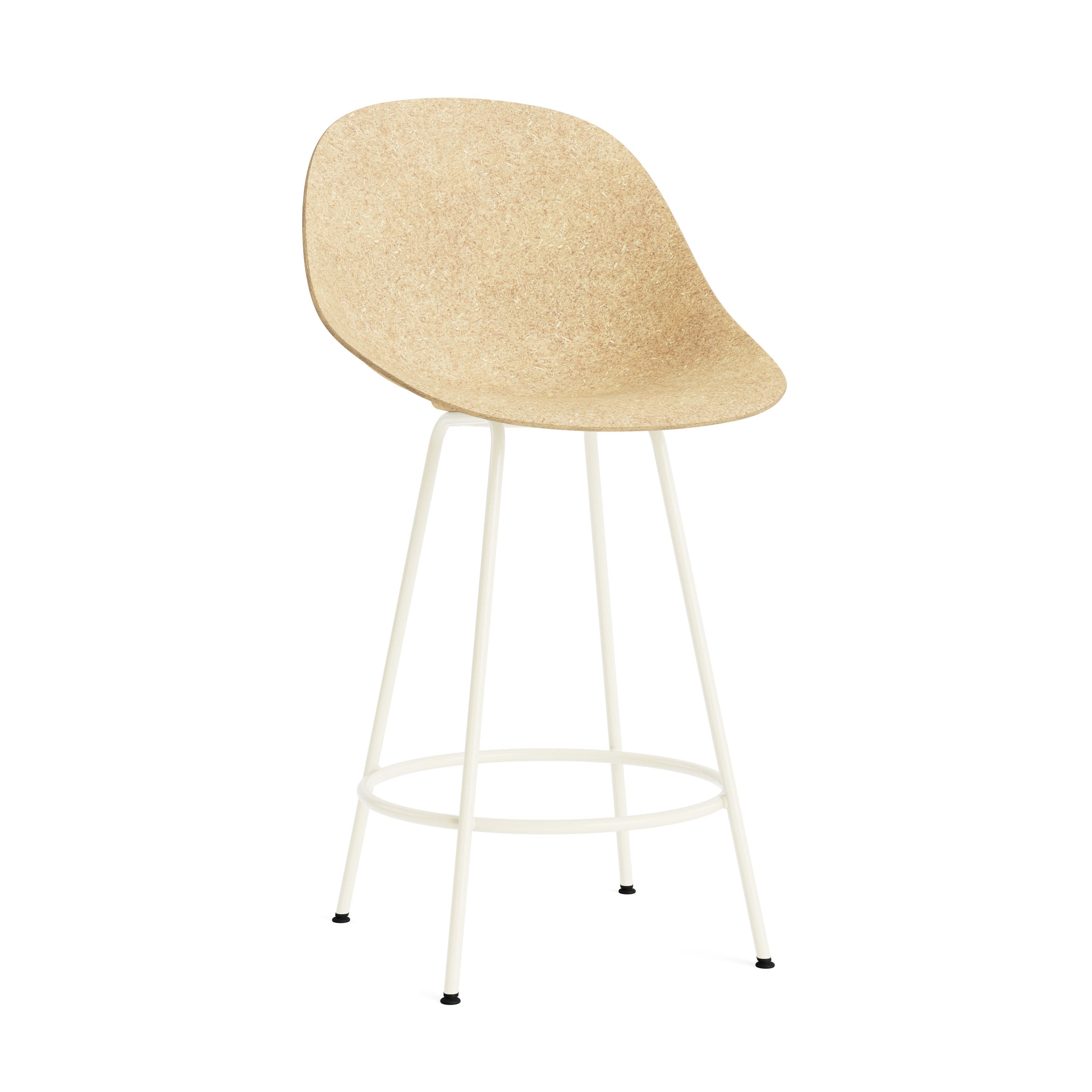 Barstuhl mit einer Rückenlehne beige Matte mit einer Cremebasis