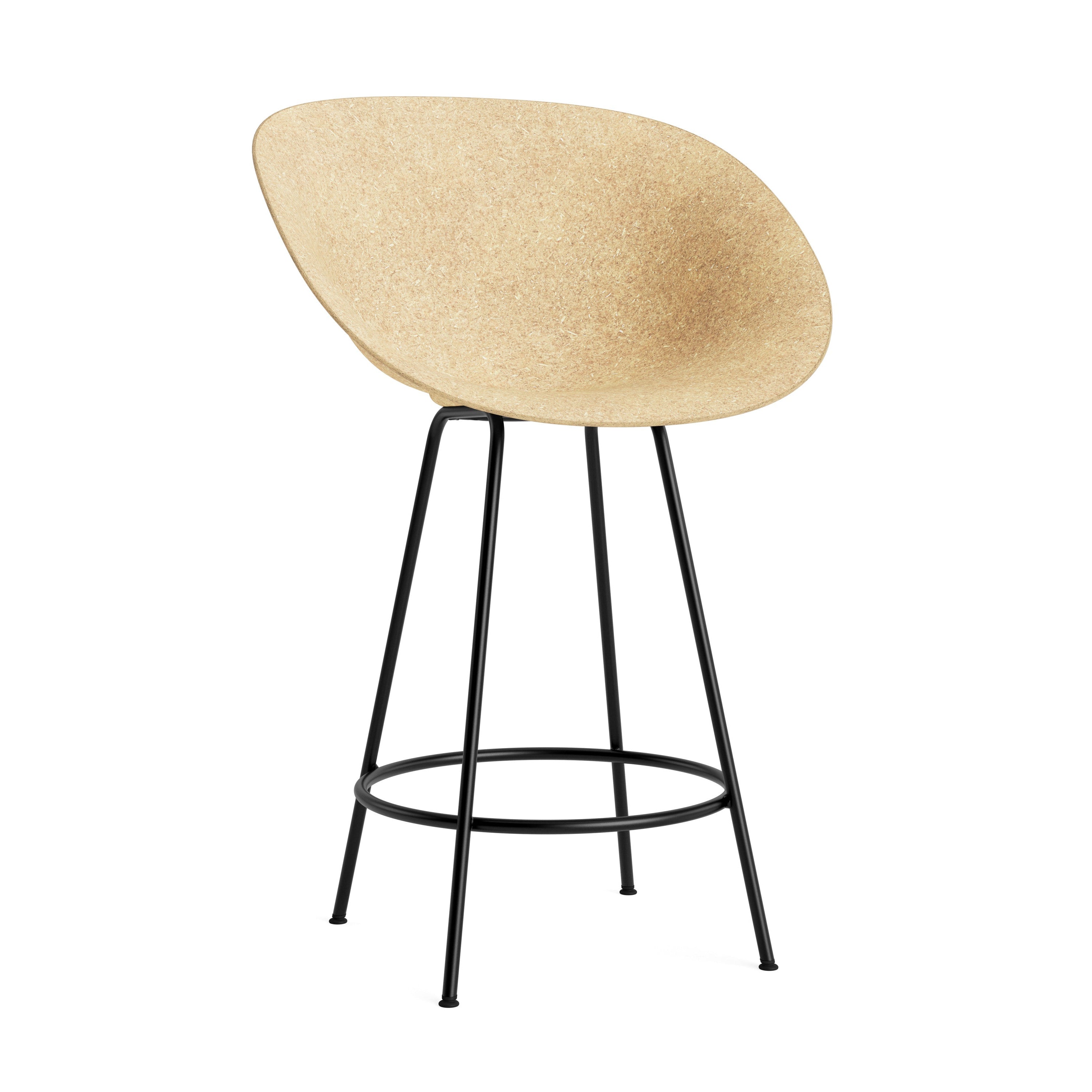 Sessel Bar Stuhl Stuhl Stuhl Beige mit einer schwarzen Basis