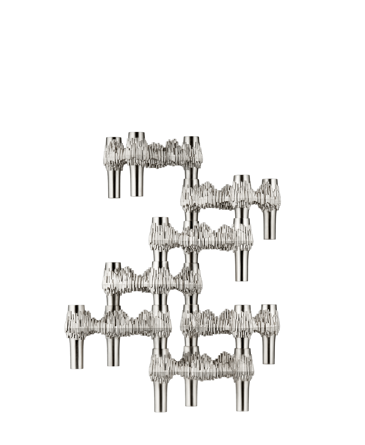QUIST brushed chrome candle holder