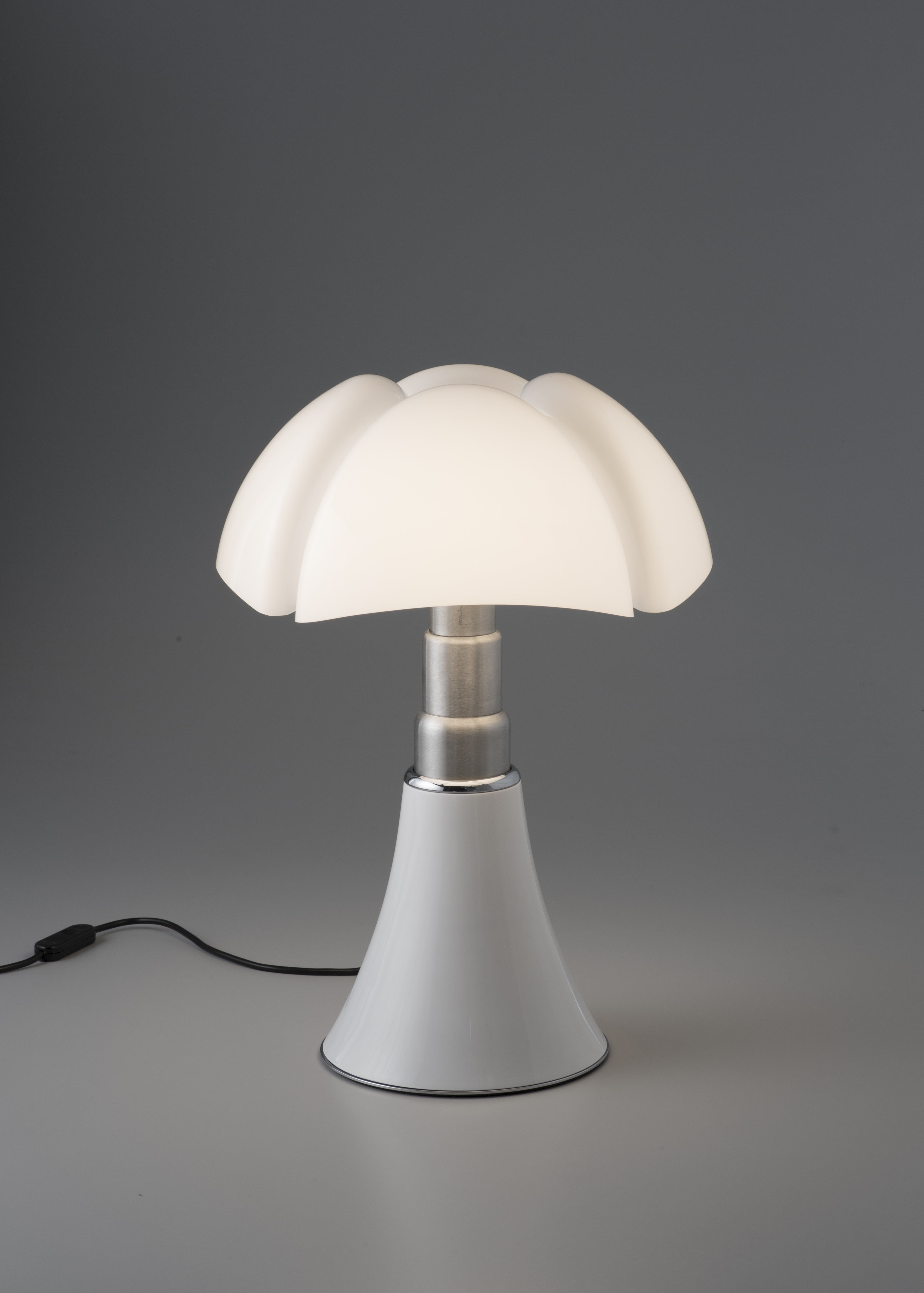 Pipistrello Medium Table Lamp with Opal Shade and Brown Base