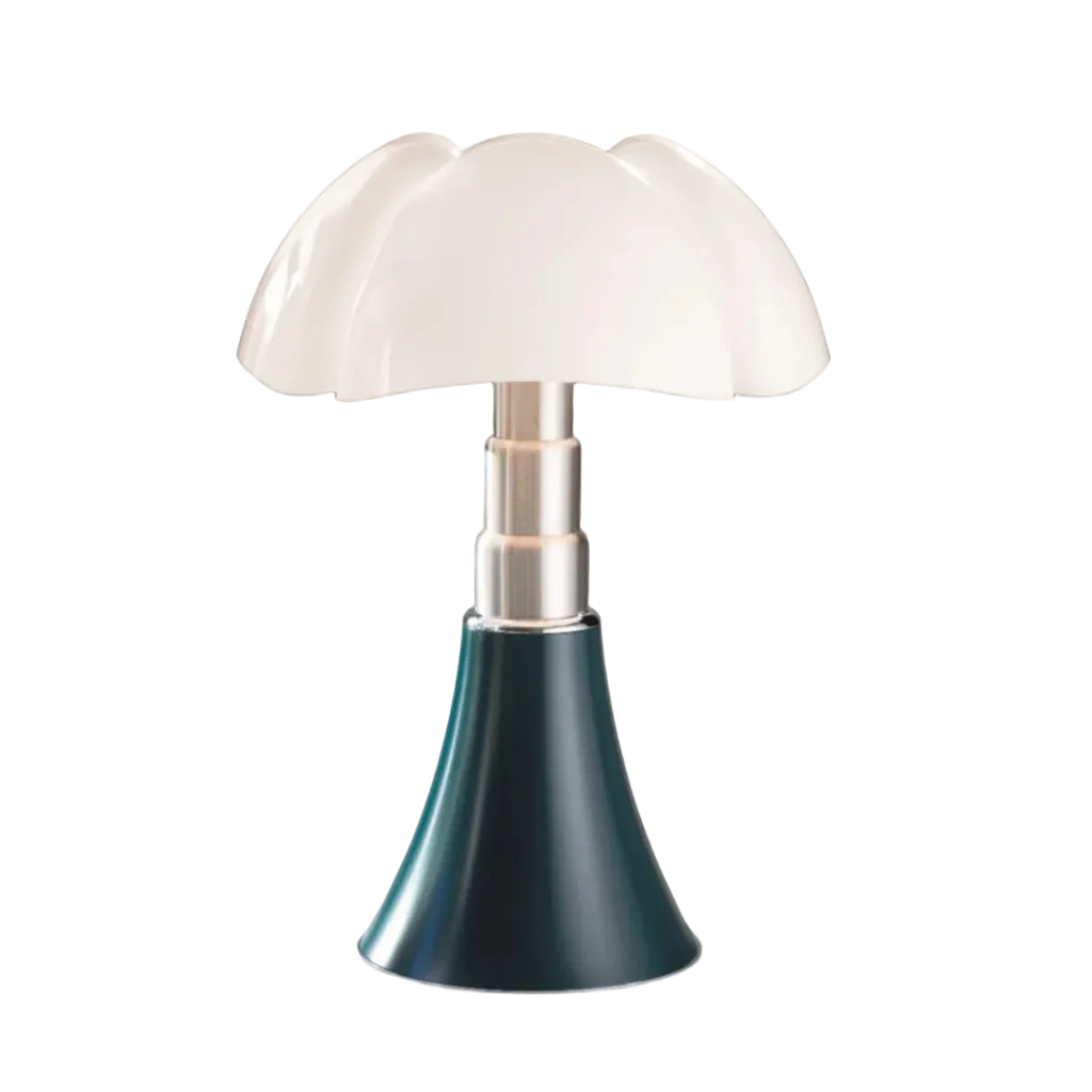 PIPISTRELLO Table Lamp with Opal Shade and Dark Green Base