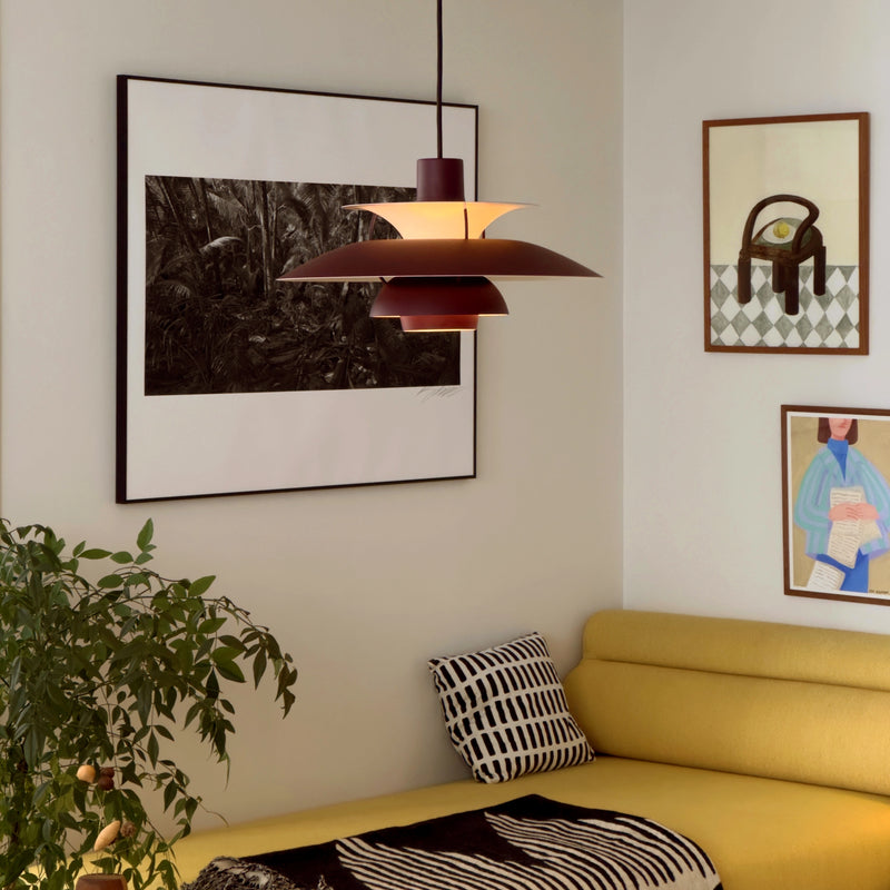 PH 5 Pendant Lamp Monochromatic Burgundy