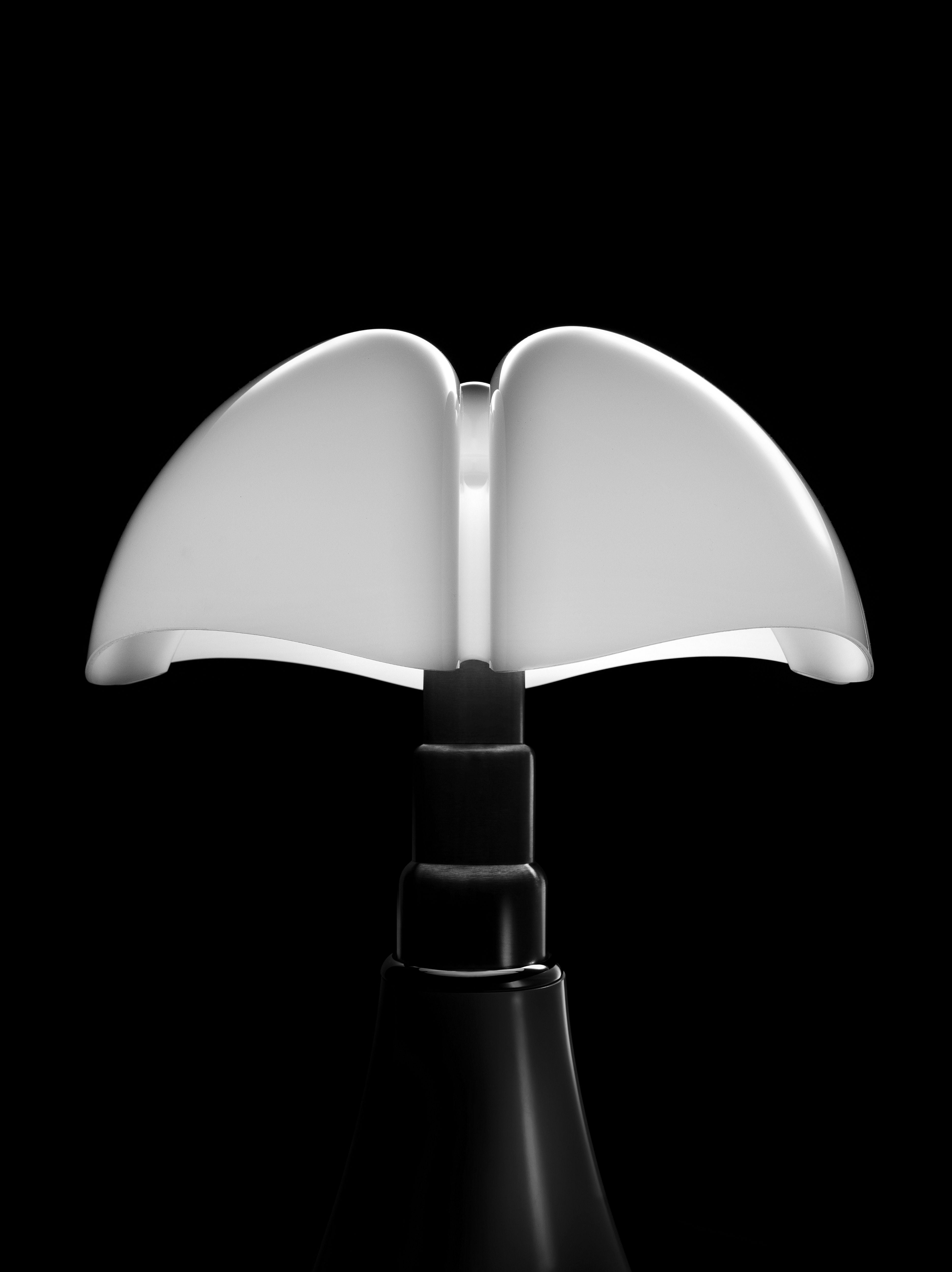 PIPISTRELLO Table Lamp with Opal Shade and Black Base