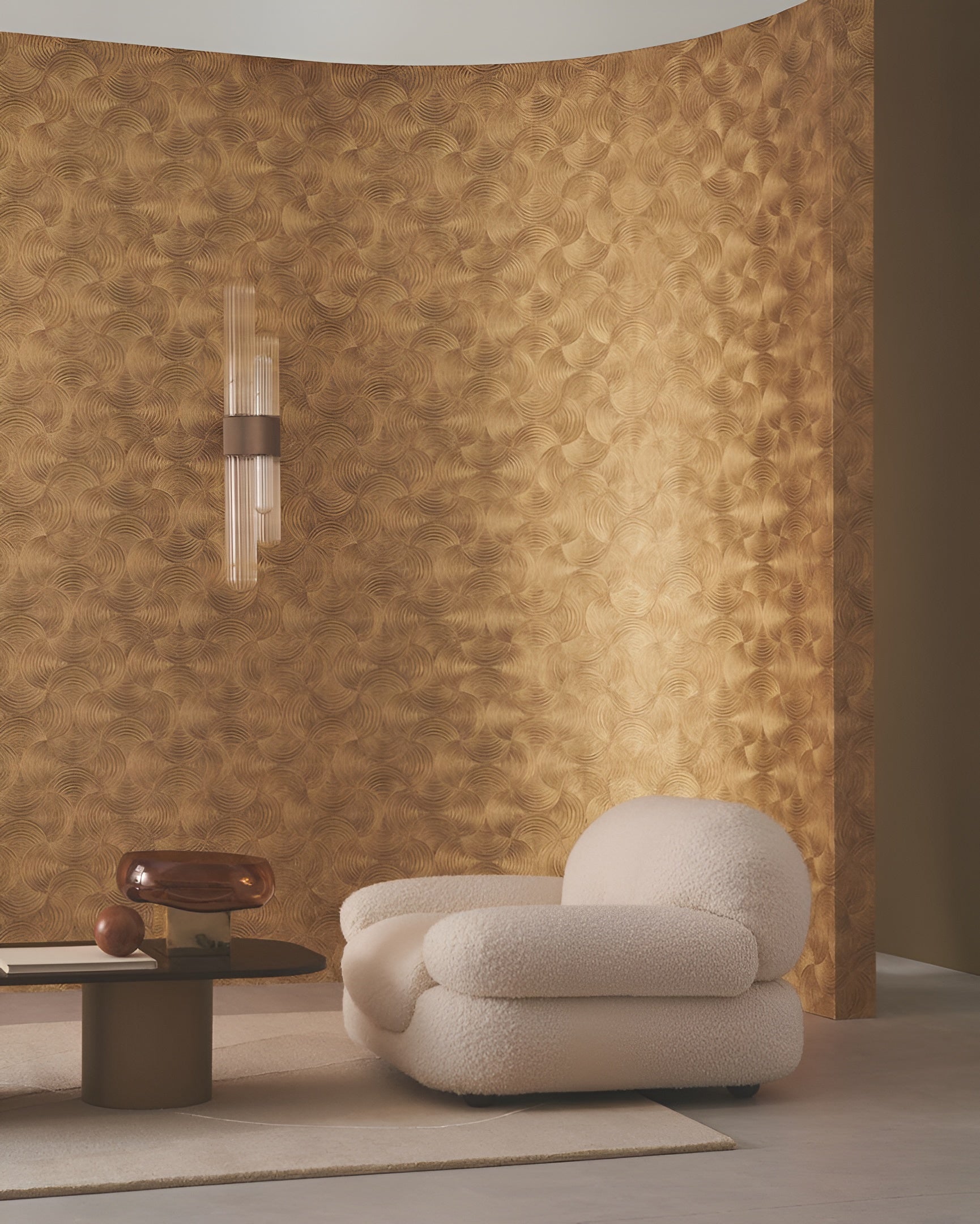 Metalltapete APHELIE - ARGENT silber