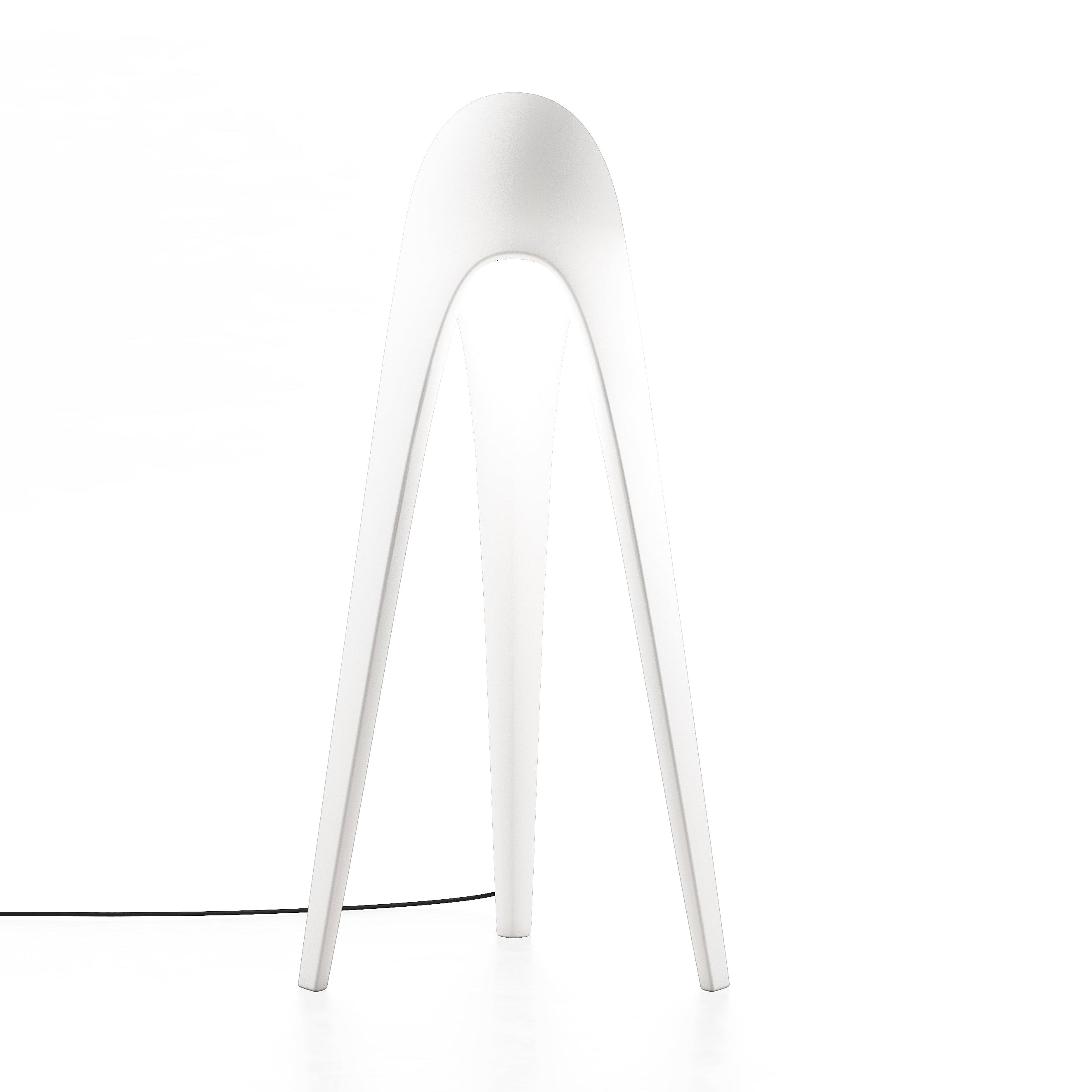 CYBORG BIG outdoor floor lamp in glossy white