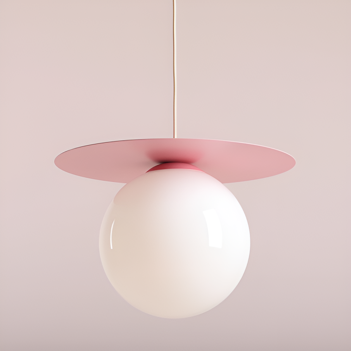 Hanging lamp Loop pink