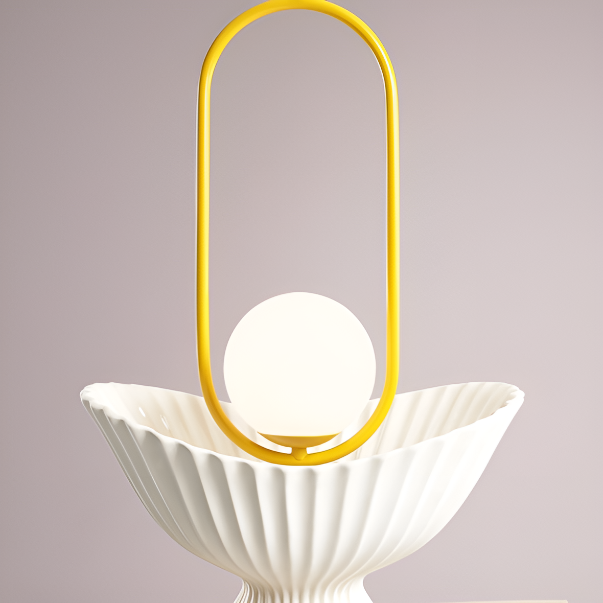 RIVA DUO senffarbene Pendelleuchte