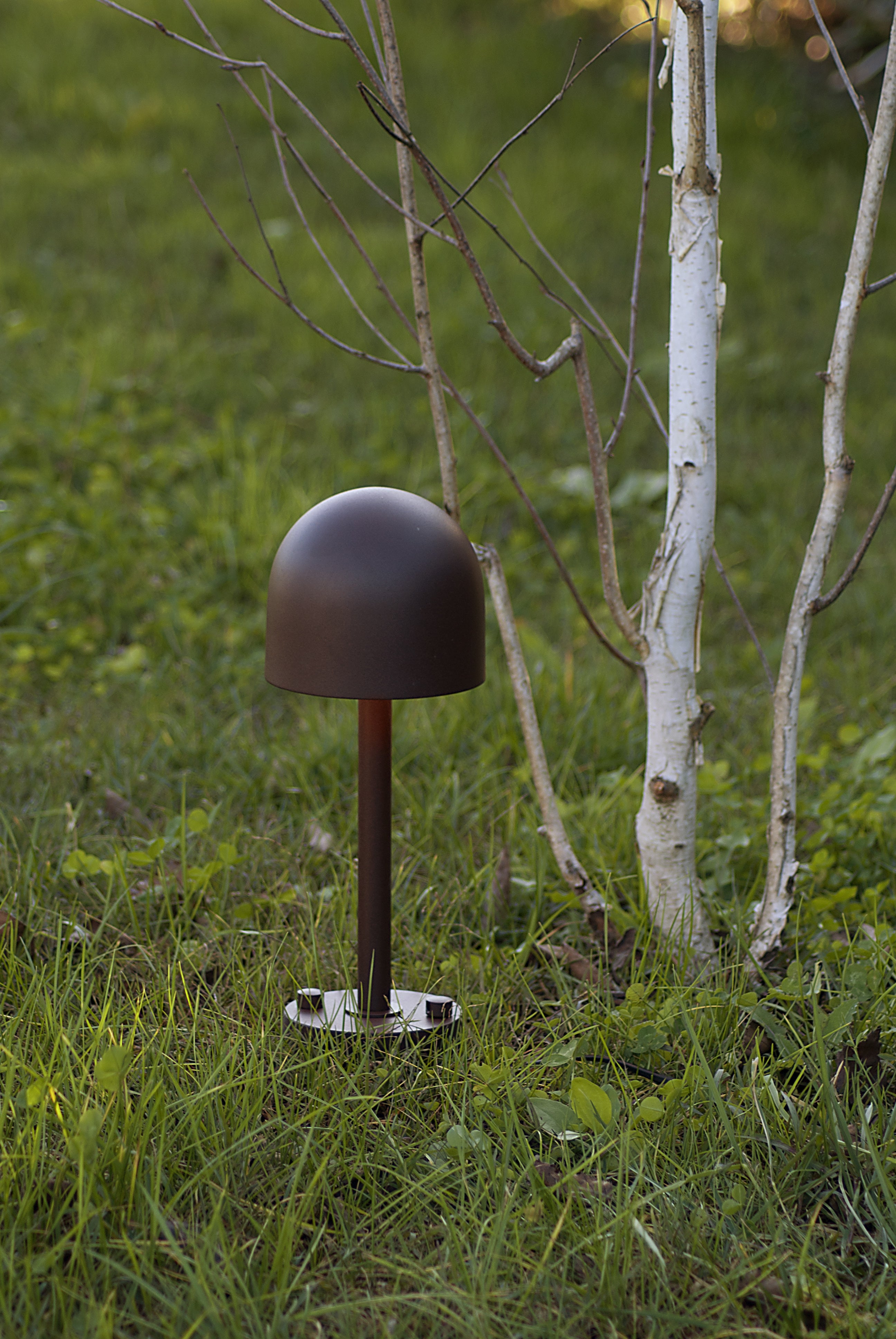 Outdoor floor lamp BOLETO brown