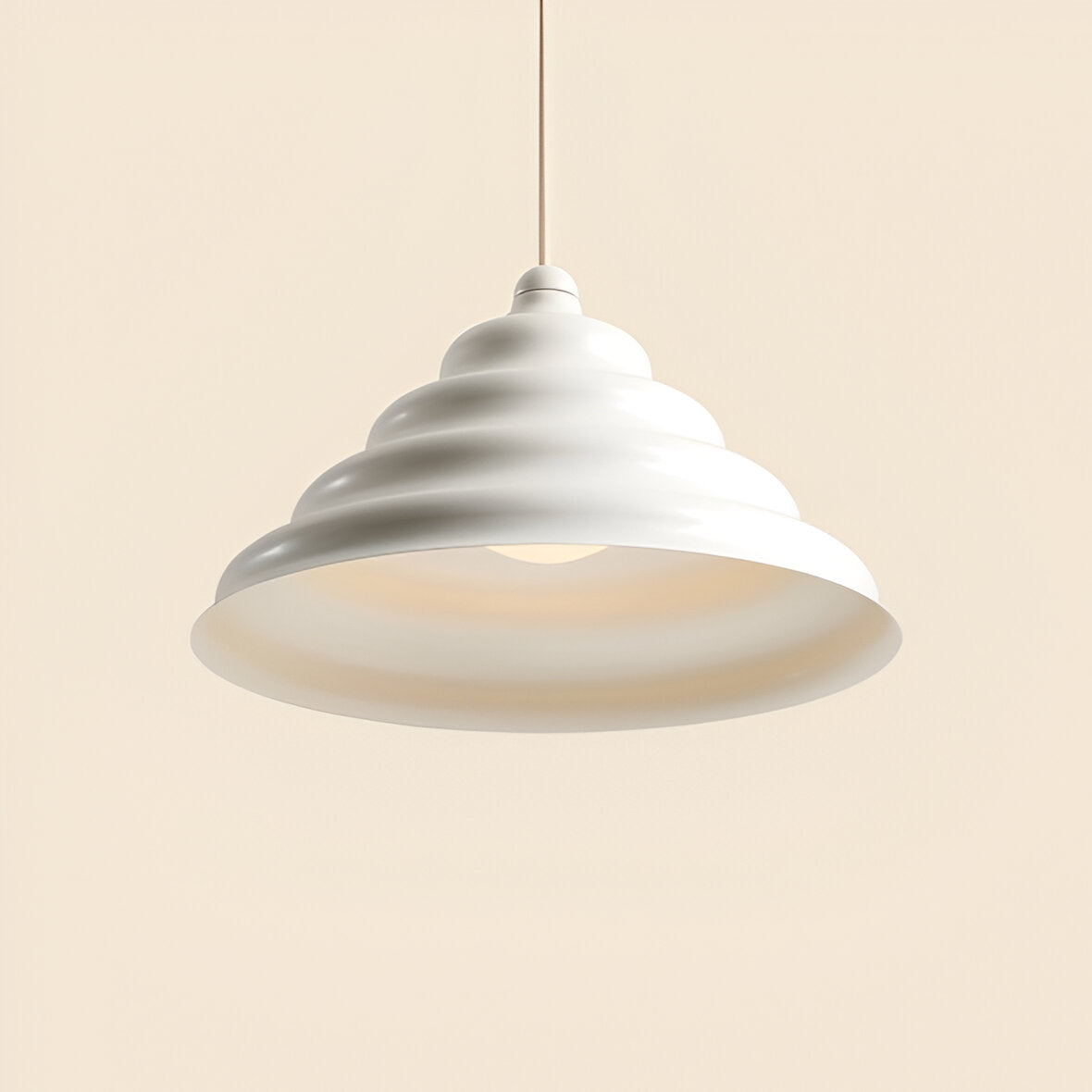 Hanging lamp cream wave