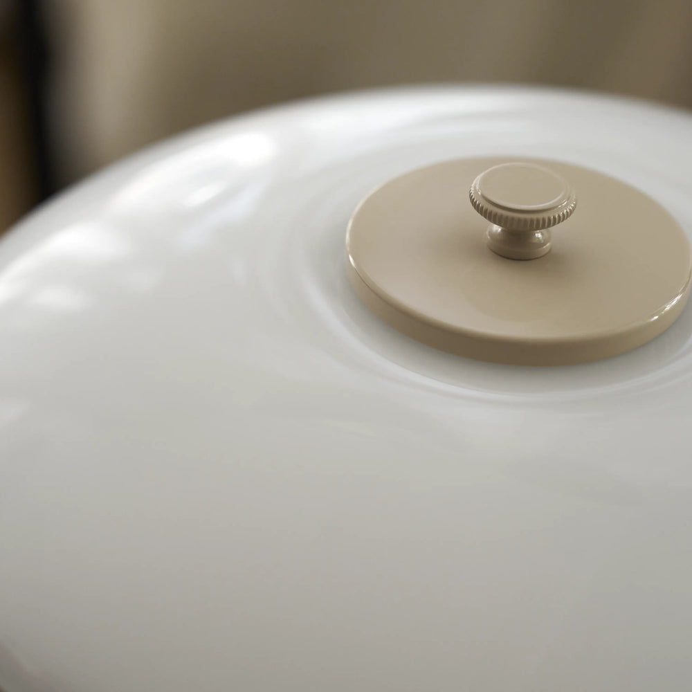 PH 2/1 Table Lamp in White with Beige Base