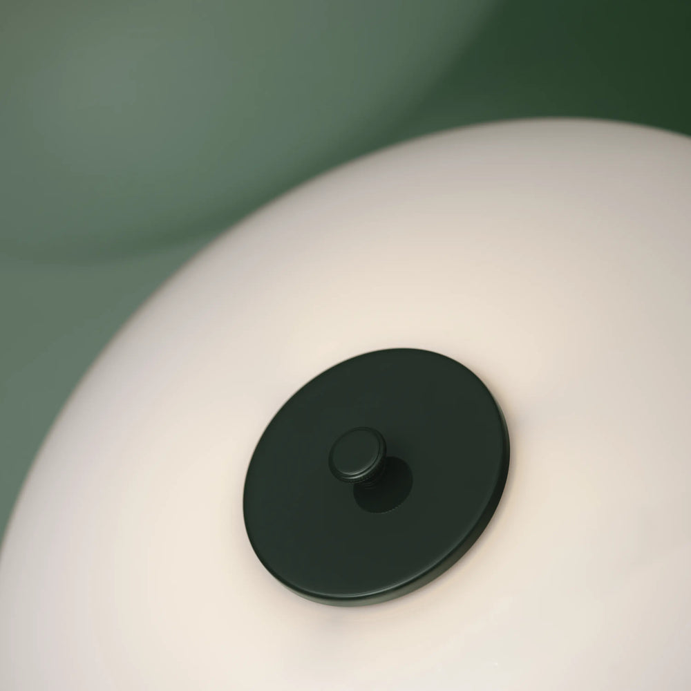 PH 2/1 Table Lamp in White with Dark Green Base