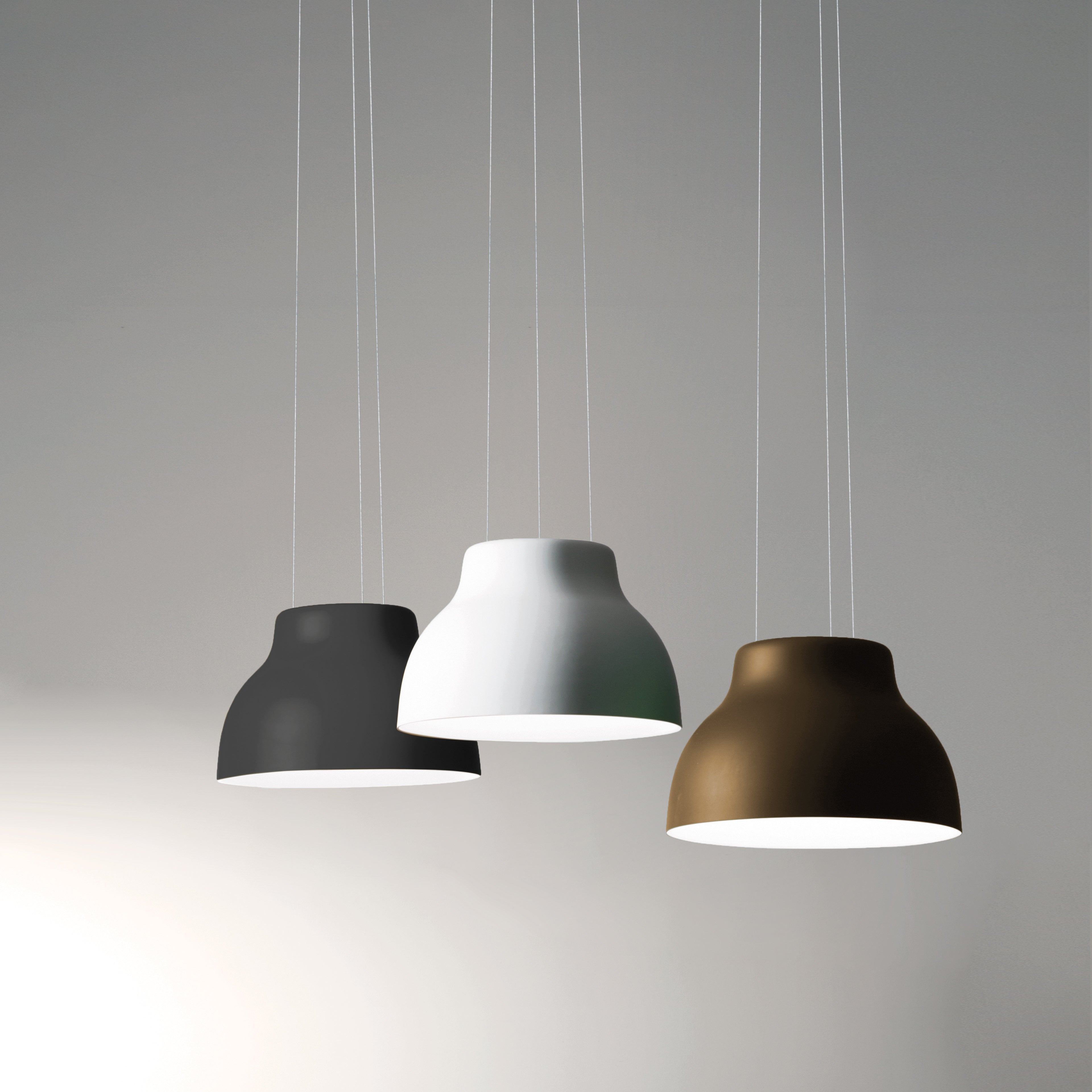 CICALA Pendant Lamp, embossed white