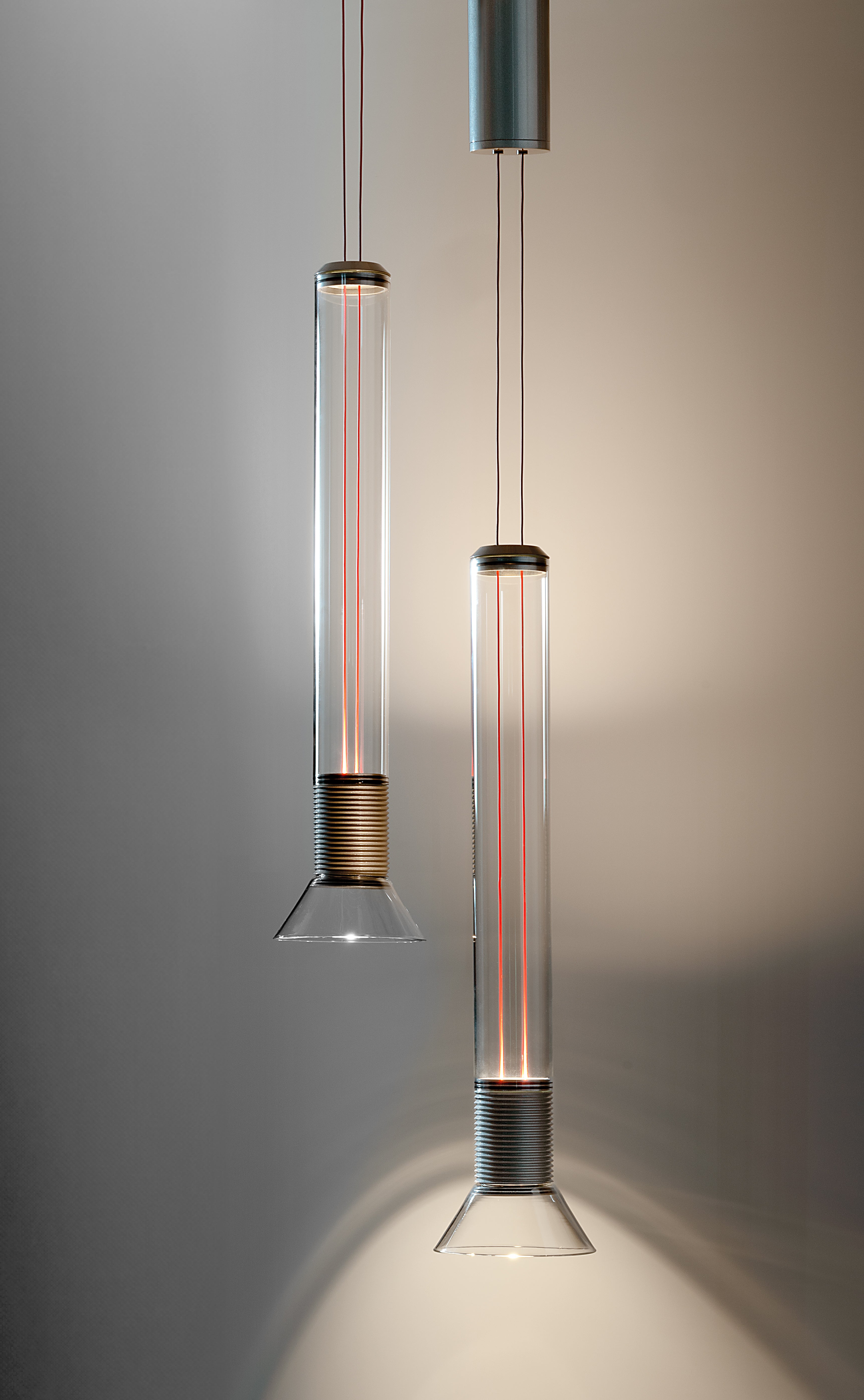 DIA Pendant Lamp in Transparent with Matte Brown Accents
