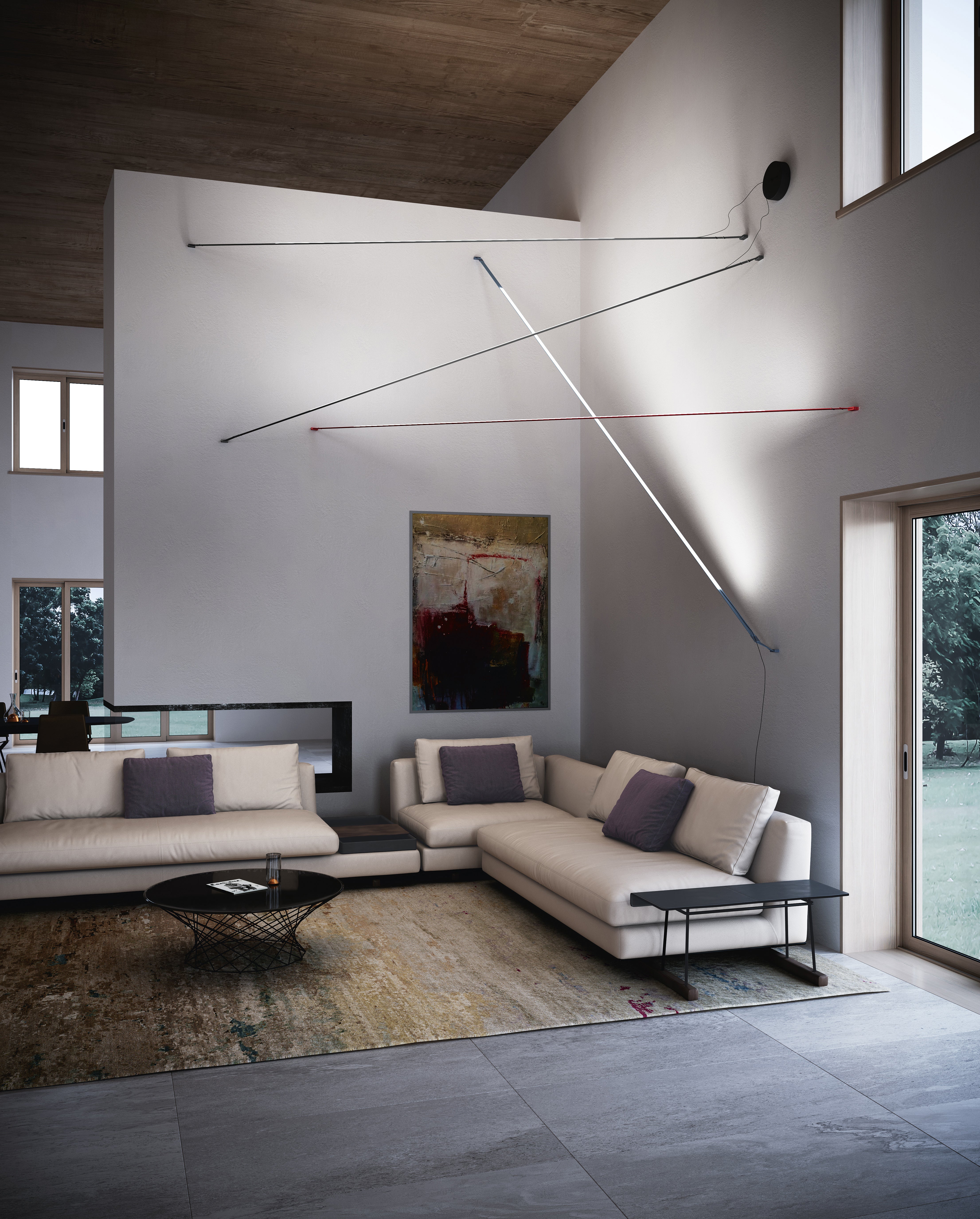 ELASTICA blue floor lamp