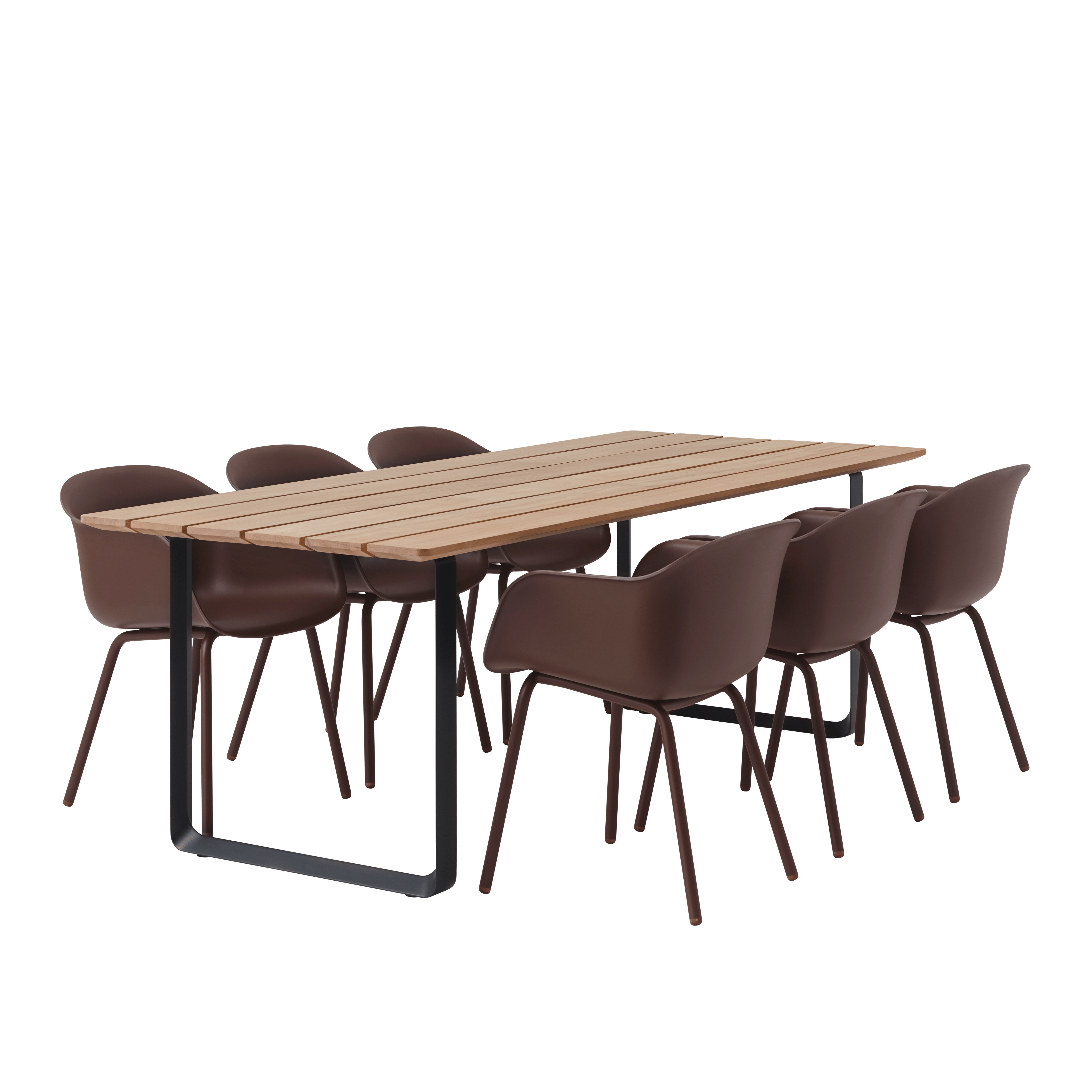 Brown Outdoor Armchair FIBER