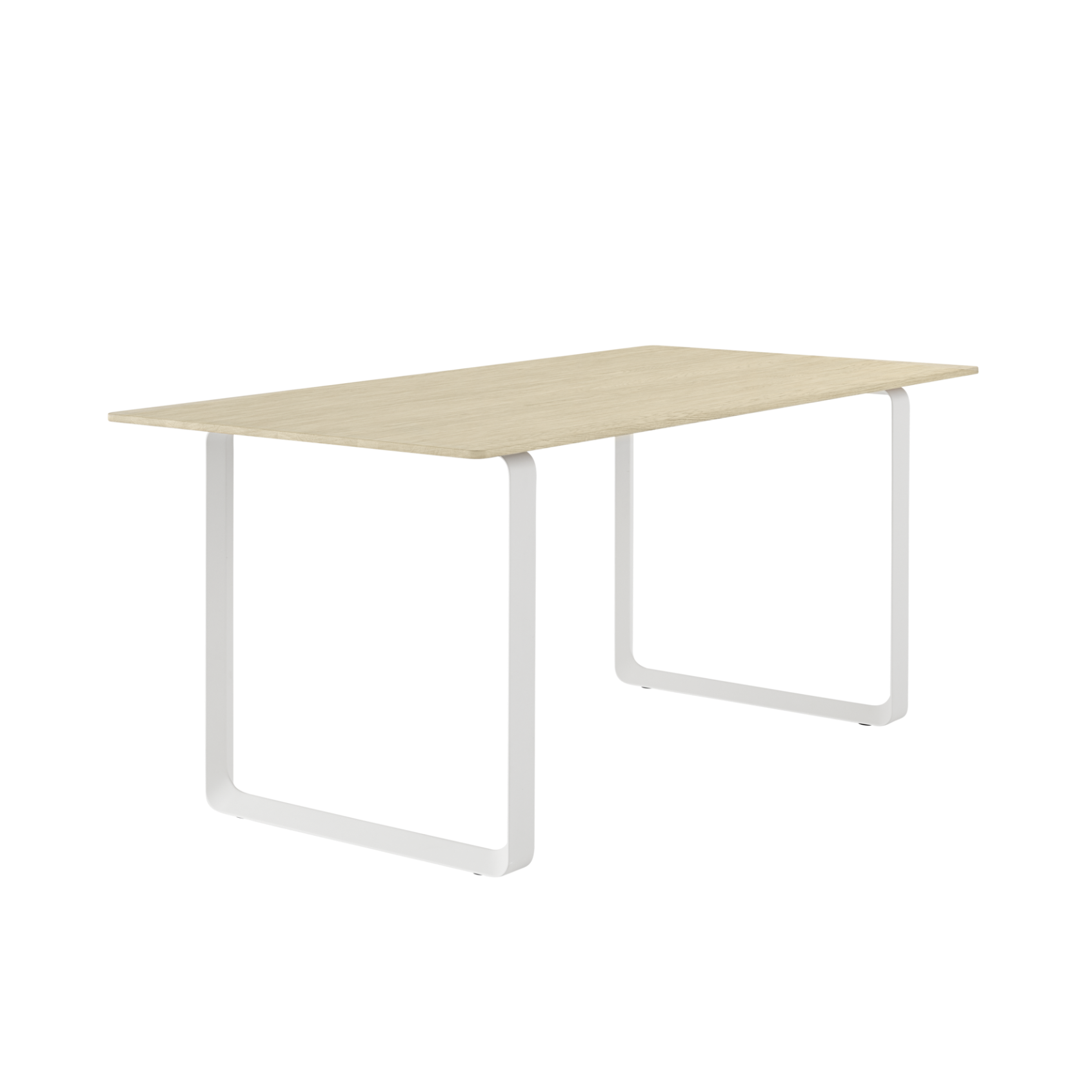 Table 70/70 oak wood with white base