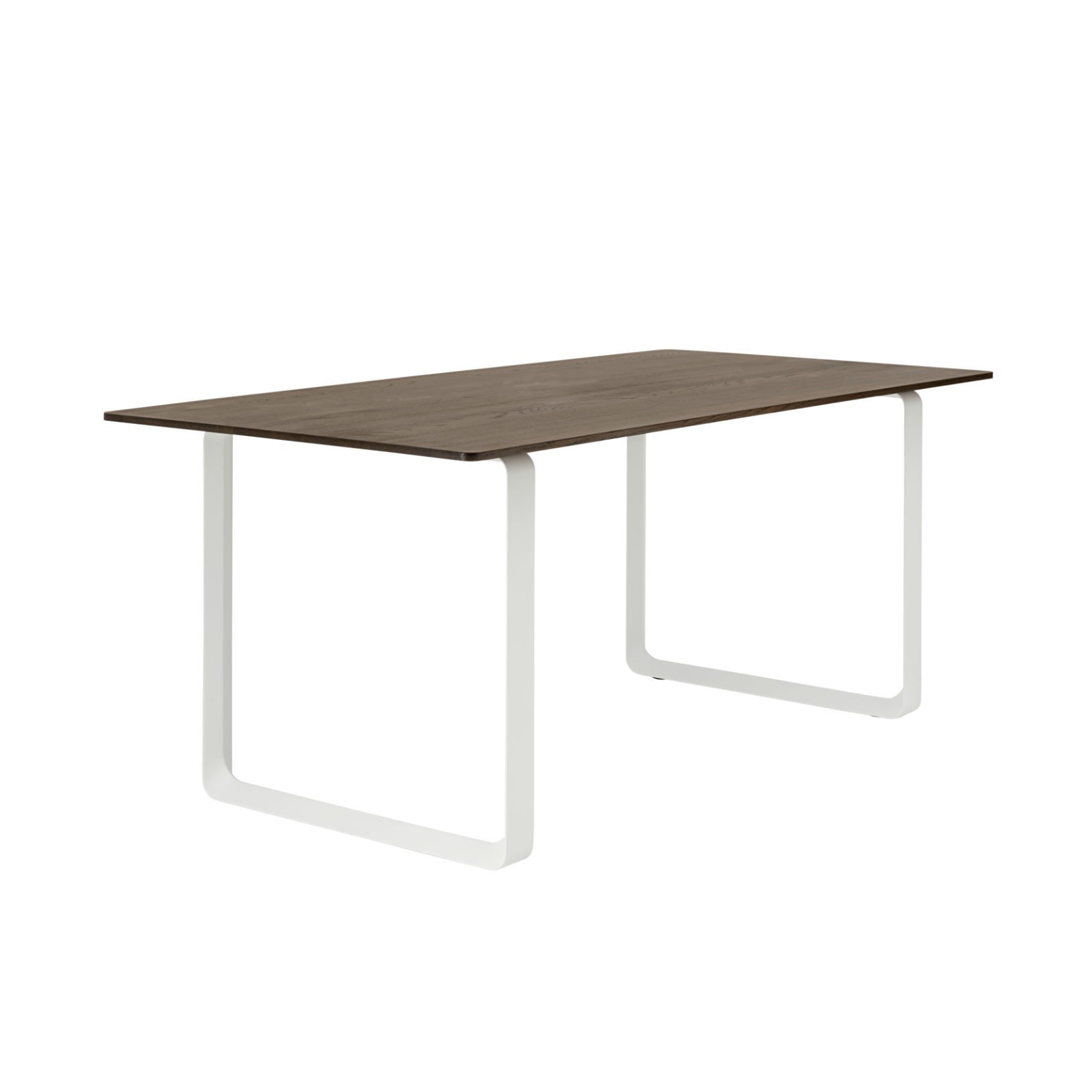 Table 70/70 dark oak wood with white base