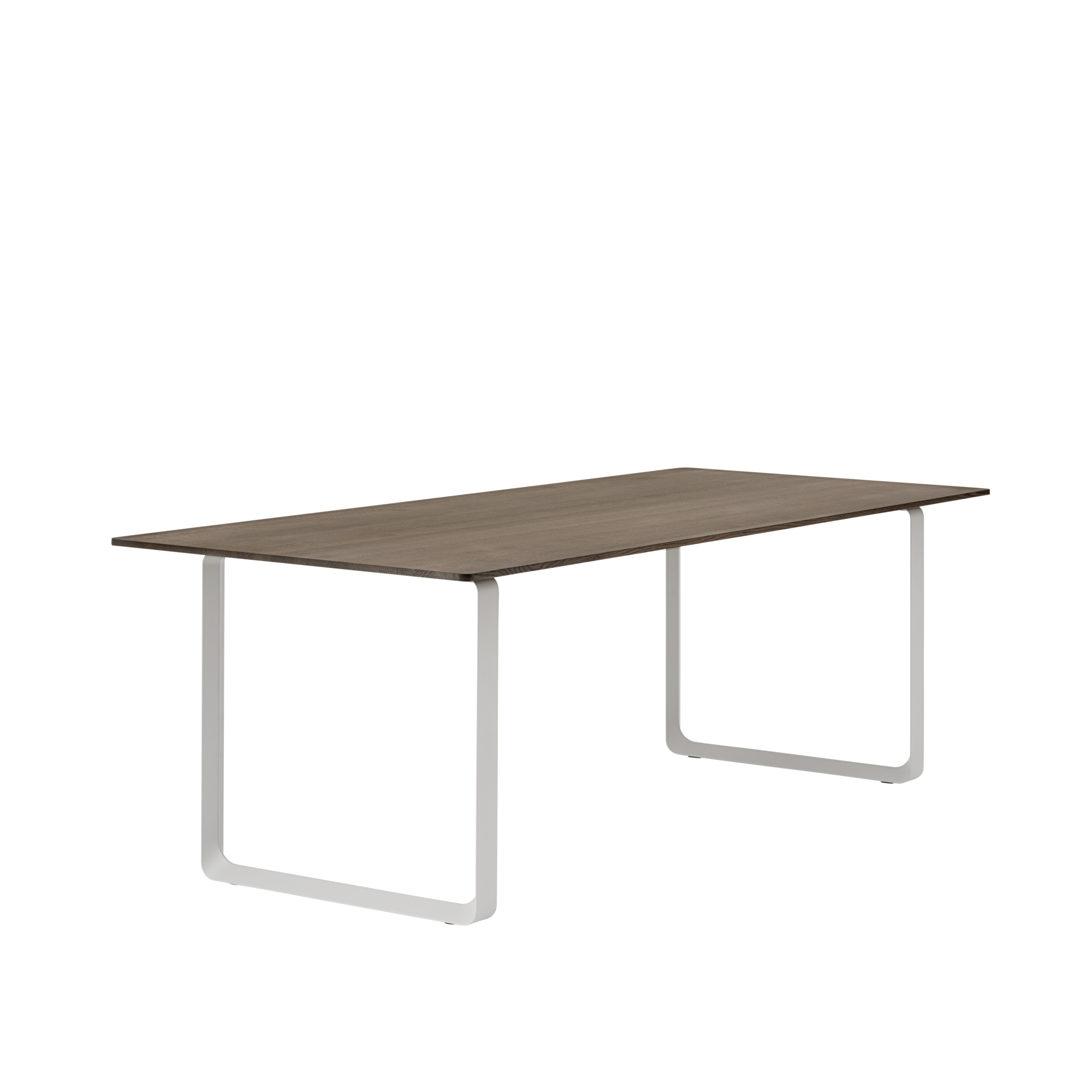 Table 70/70 dark oak wood with gray base