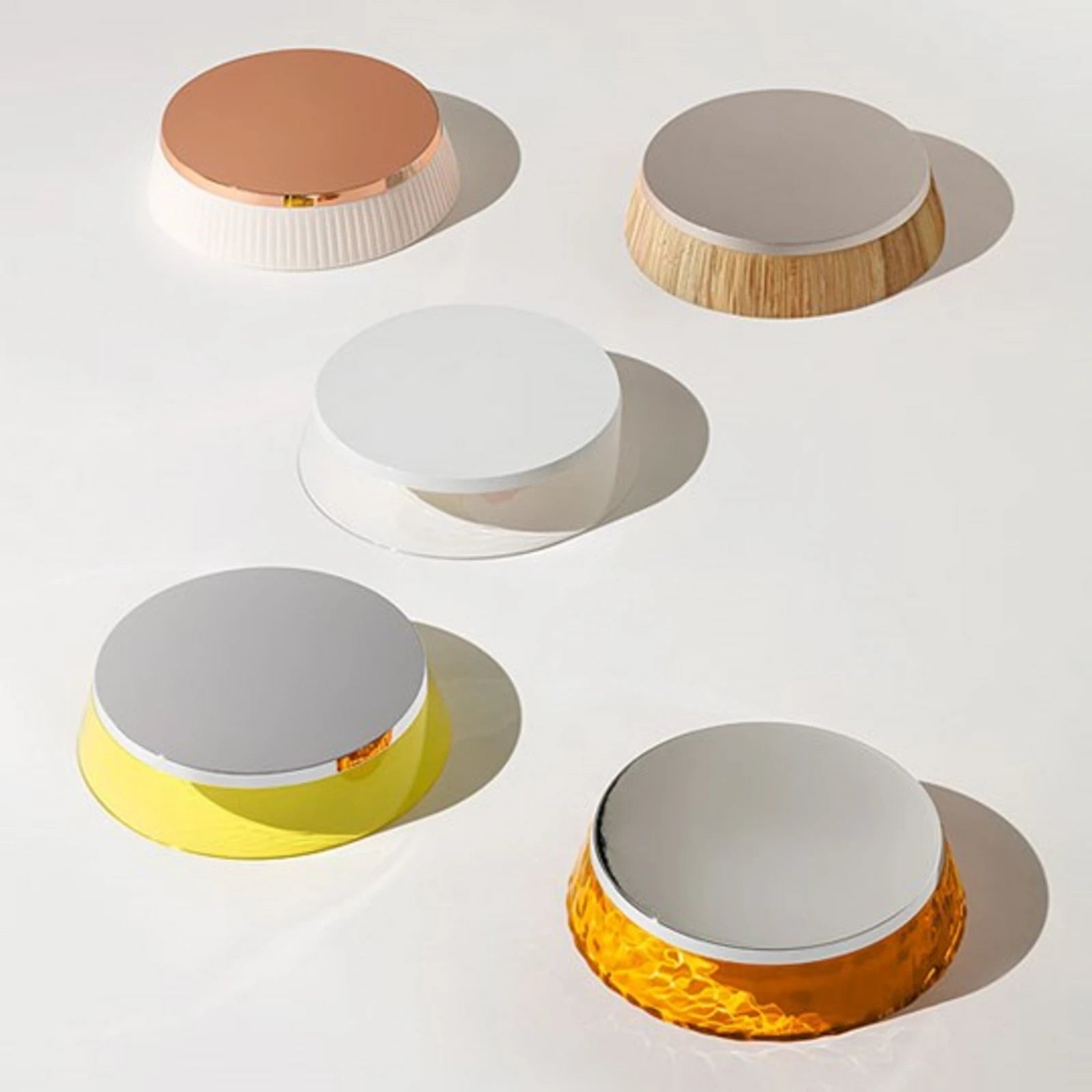 Tischlampe BON JOUR Chrom mit transparentem Schirm