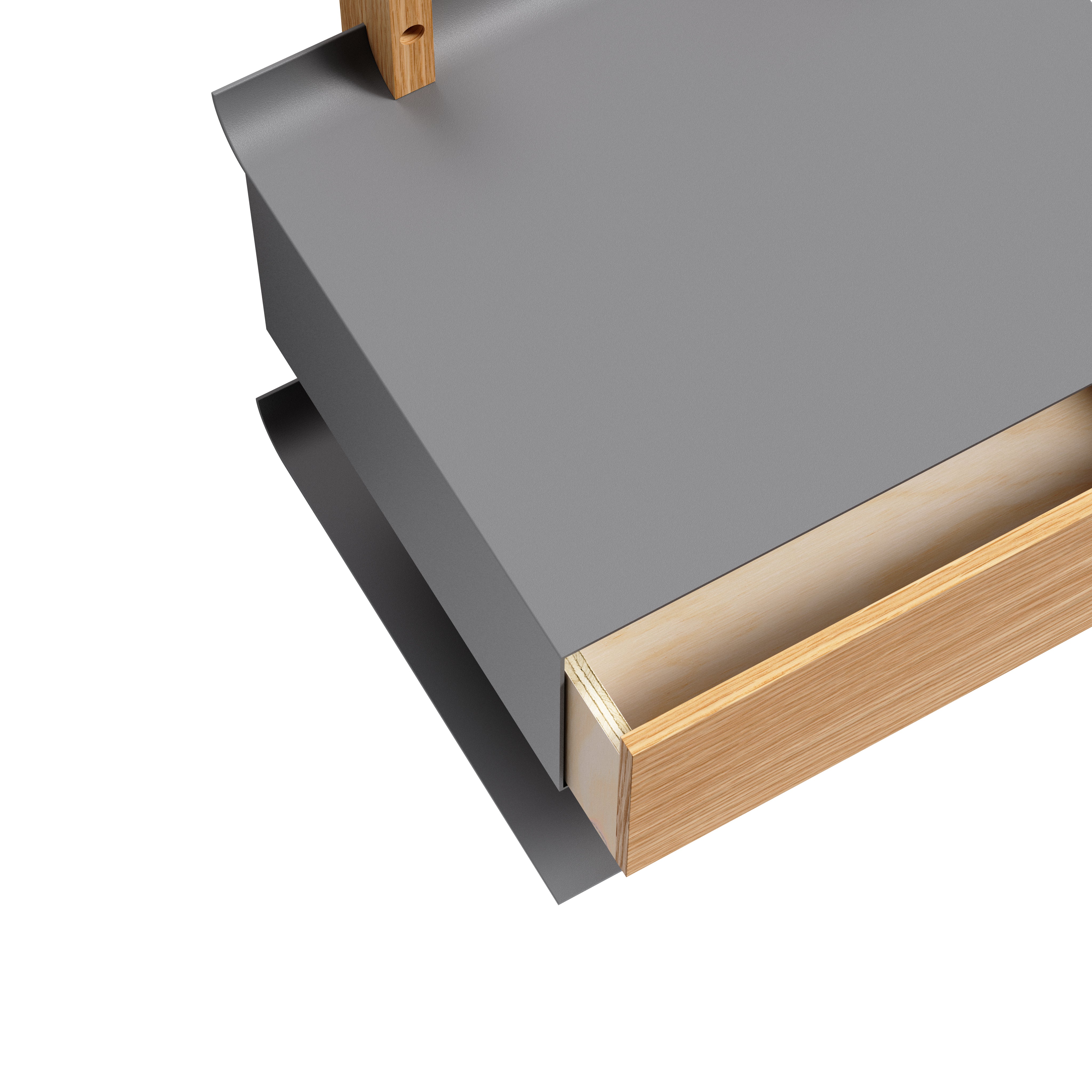 Nachttisch SMILE grau