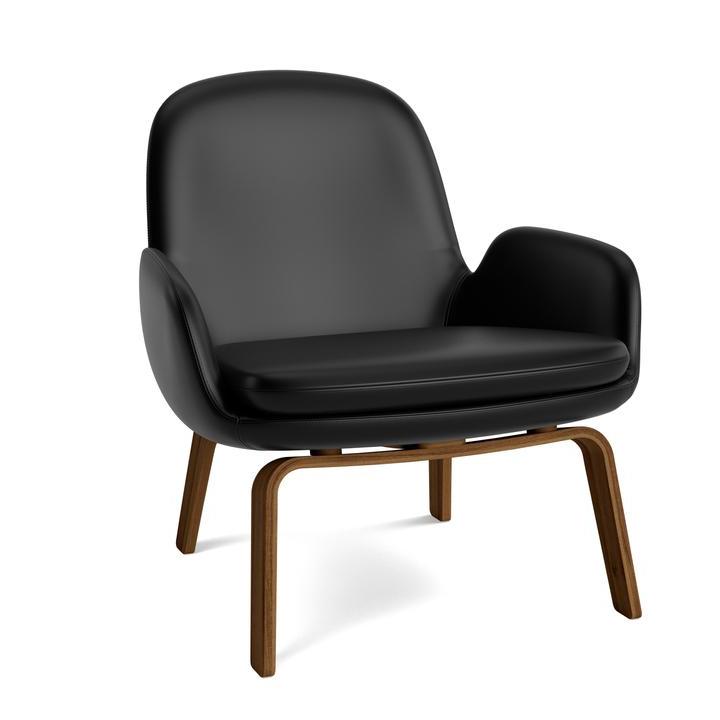 Upholstered armchair era low nutty base