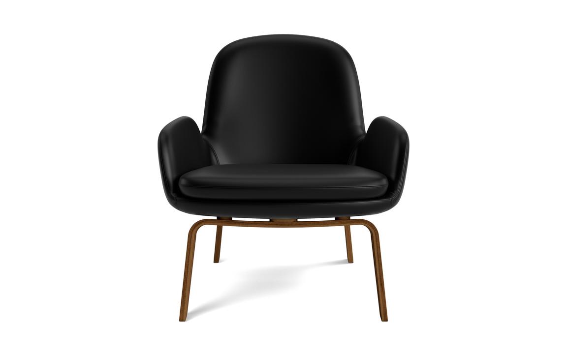 Upholstered armchair era low nutty base