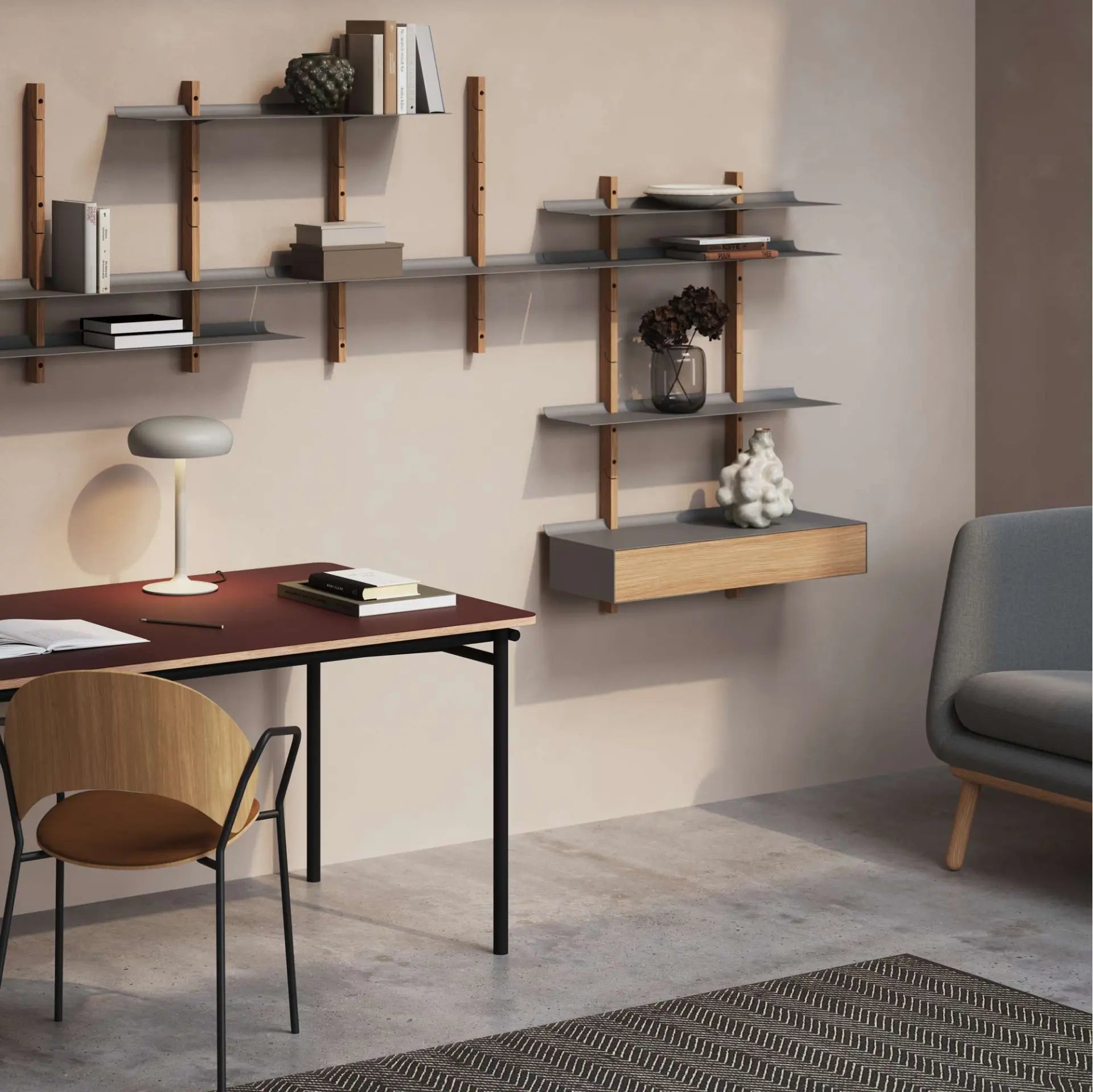 Tischlampe EMENDO grau