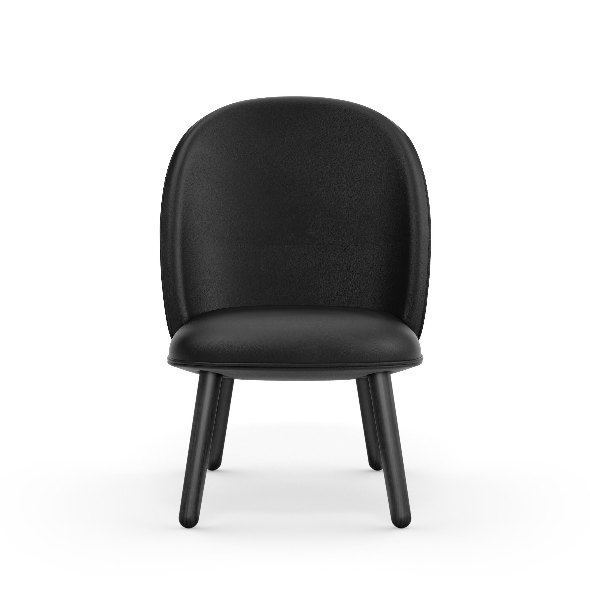 Ace armchair black oak wood