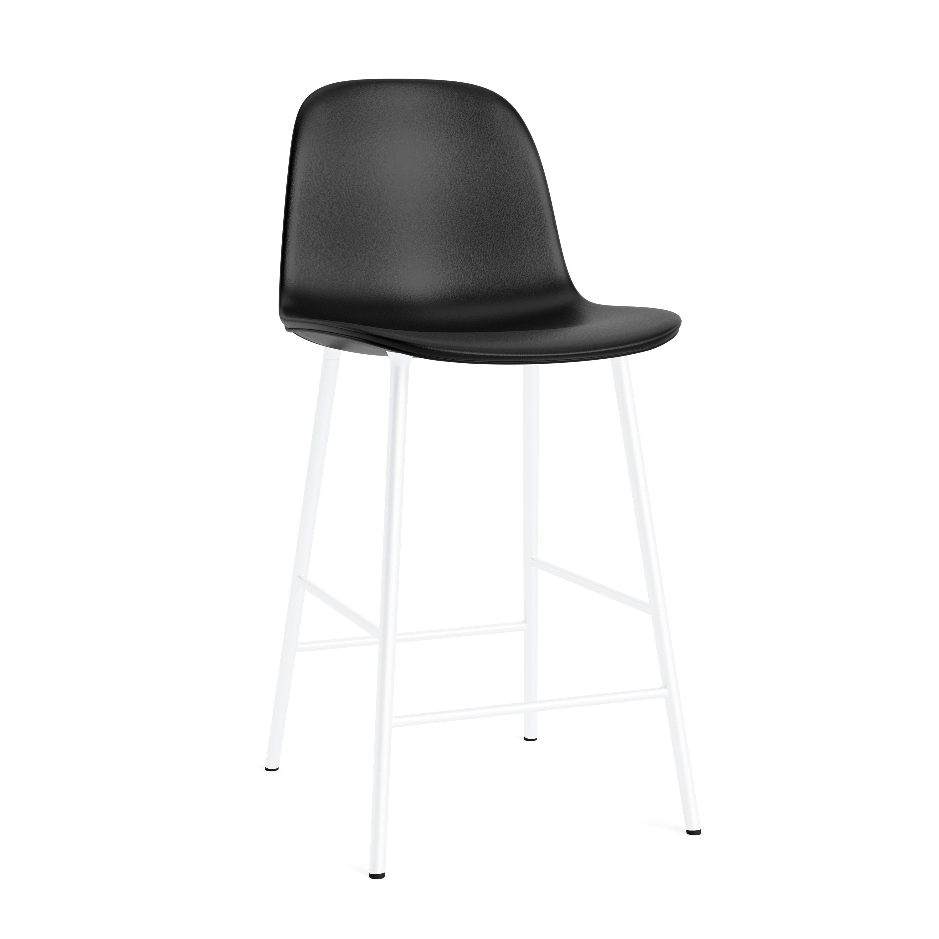 Bar chair upholstered forms with a white base