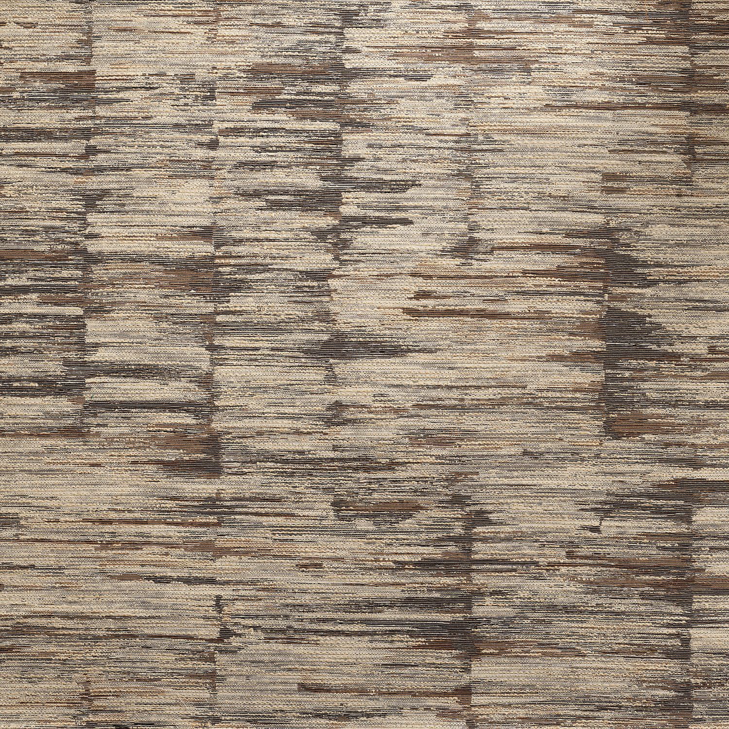 Textile wallpaper with a striped structure ALCHEMILLA - NOIR/TABAC tobacco brown with beige