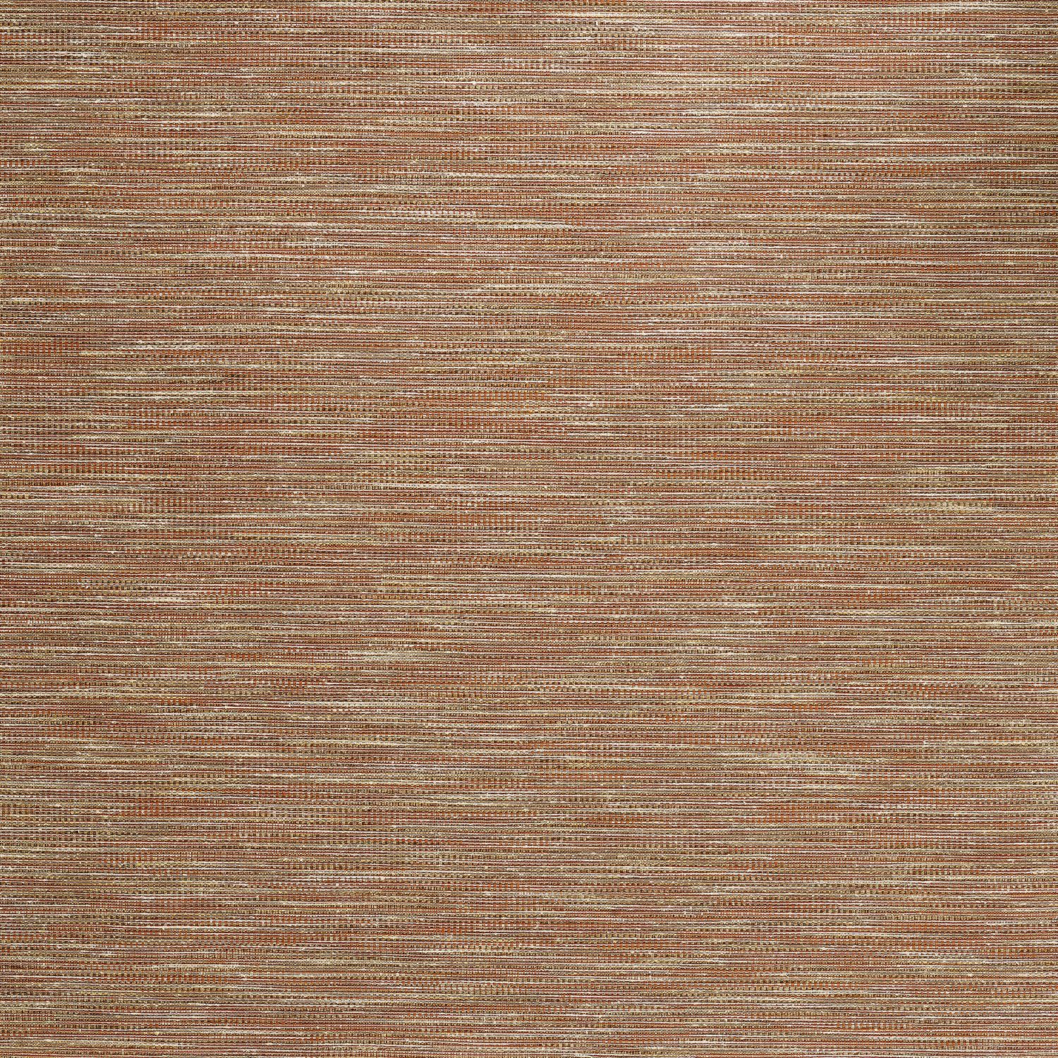 Textile wallpaper with a structural design resembling canvas VAGAR - ORANGE BRÛLÉ / burnt orange with bronze