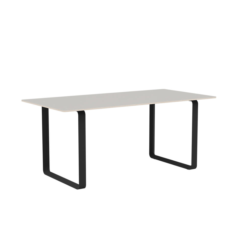 Gray 70/70 Table with Black Base