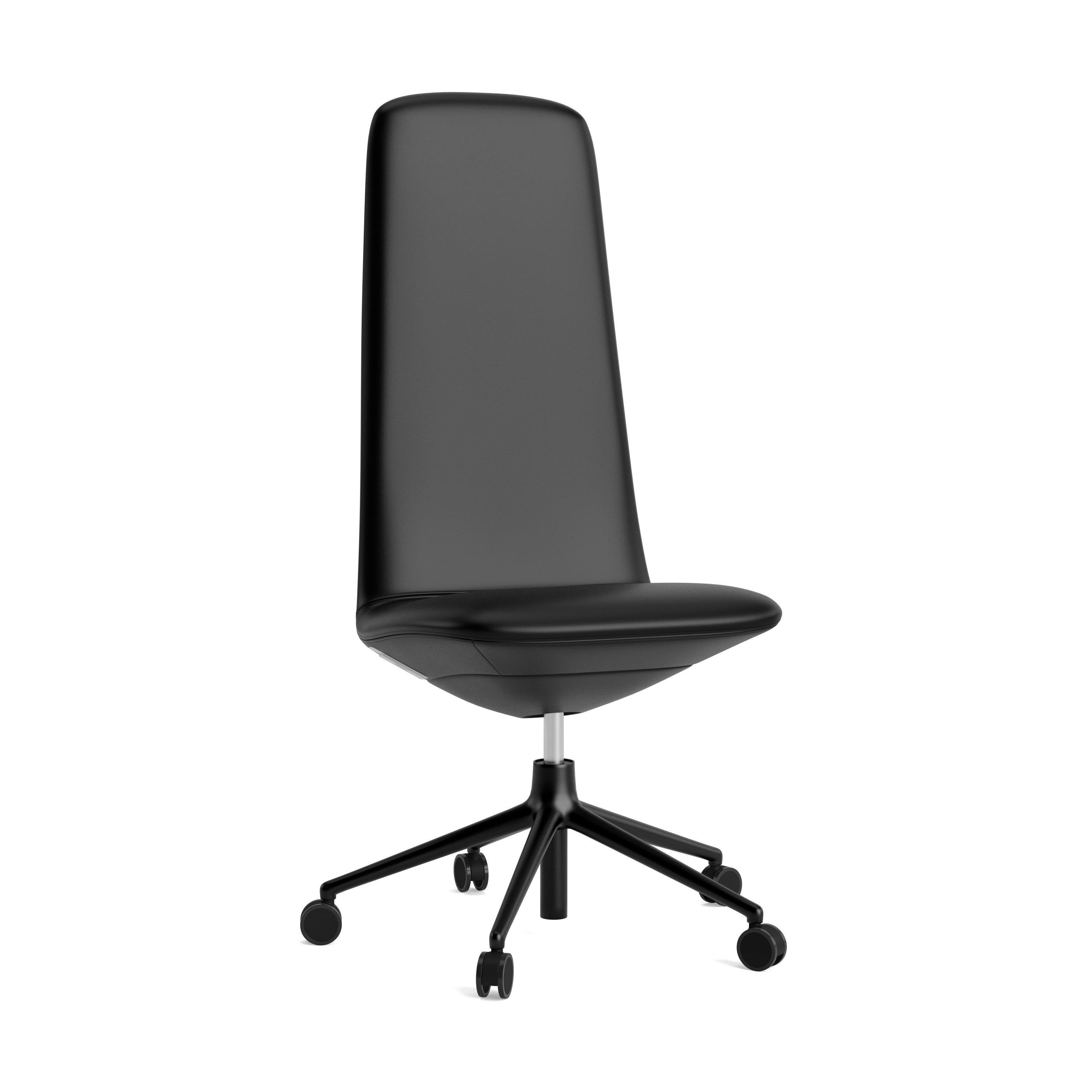 Bieten Sie High 5W Polster Office Chair mit einer schwarzen Basis an