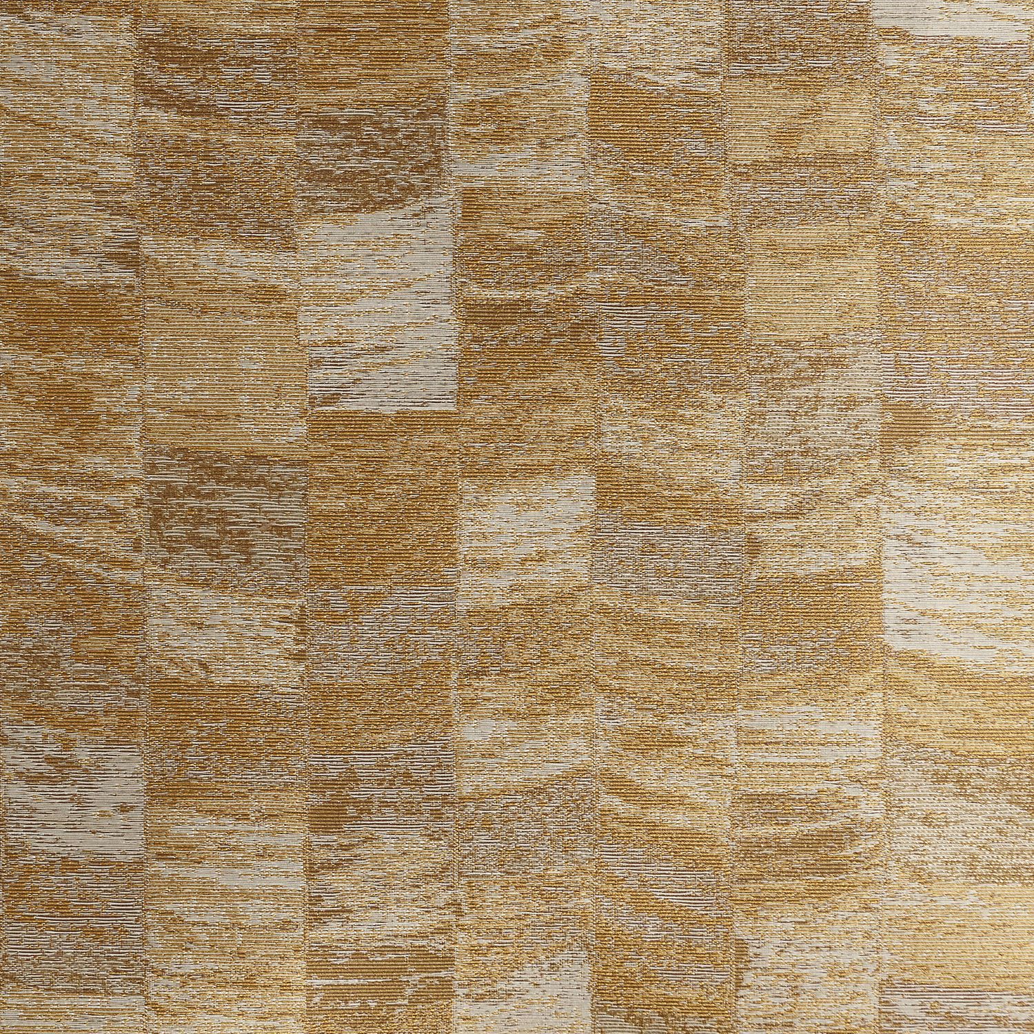 Textile wallpaper with a geometric pattern PUEBLOS - Golden OCRE
