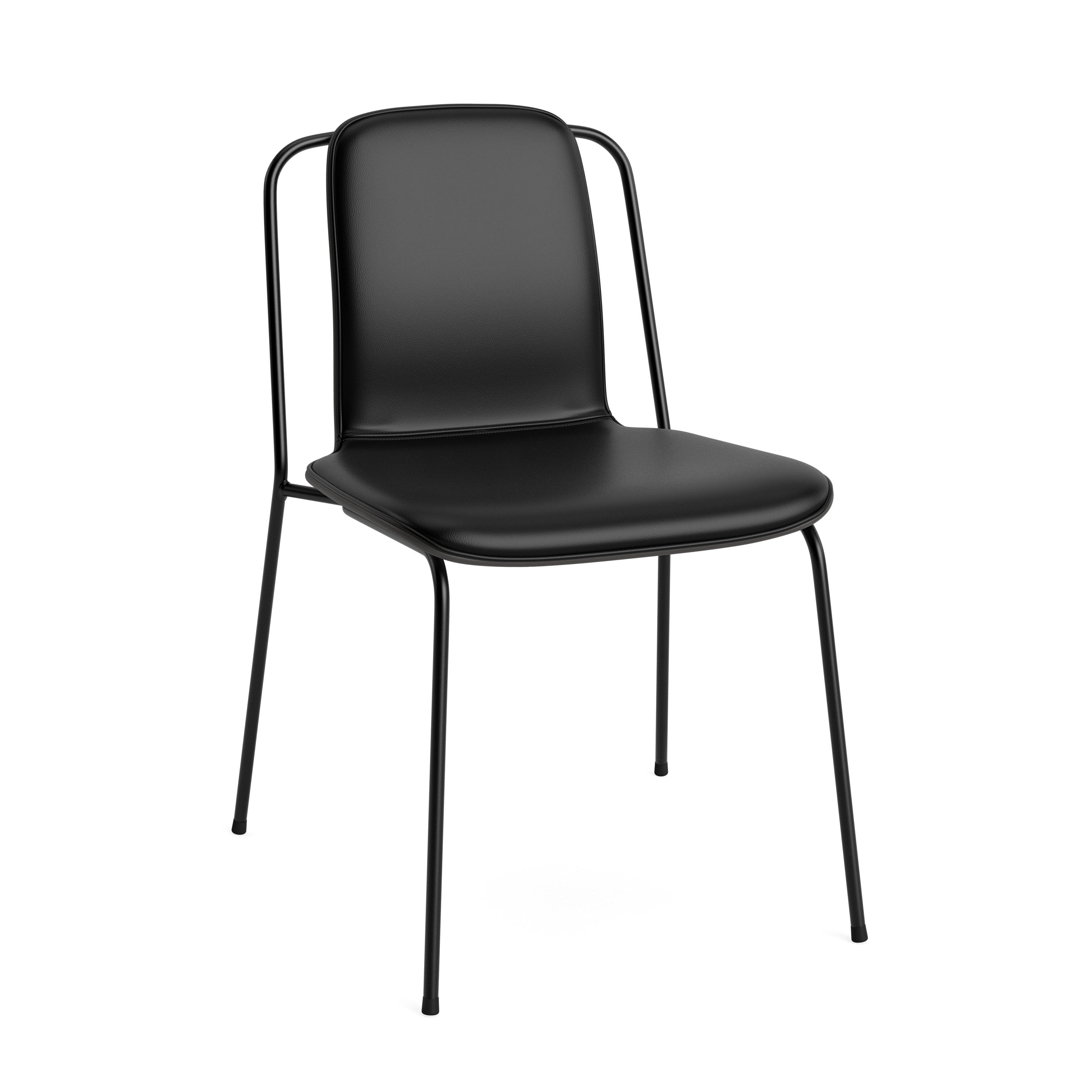 Stuhlstudio gepolsterte Front mit schwarzem Aschefurnier und einer schwarzen Basis