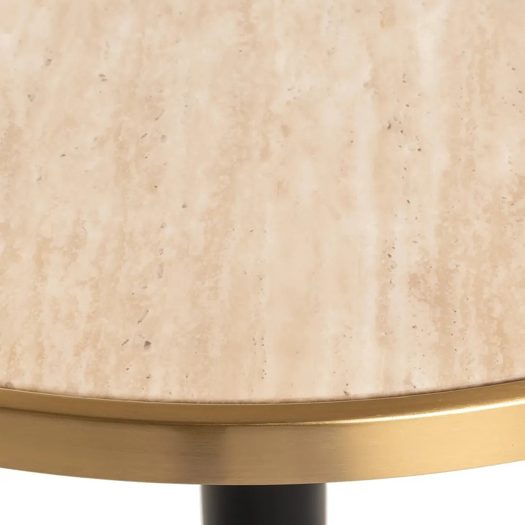 Round Table BRAZZA beige with black base