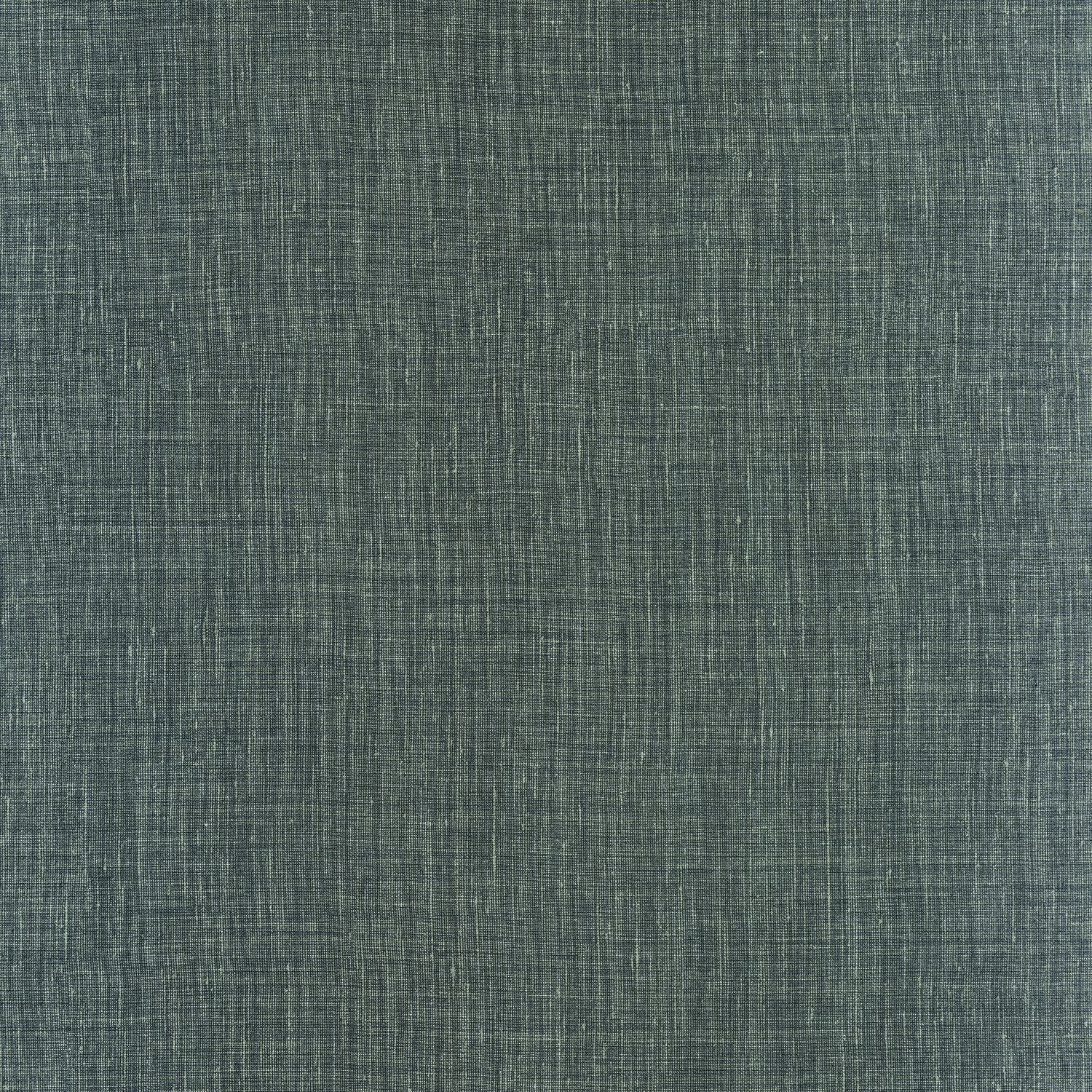 Structural wallpaper resembling linen canvas SHINOK - PETROLE green with blue