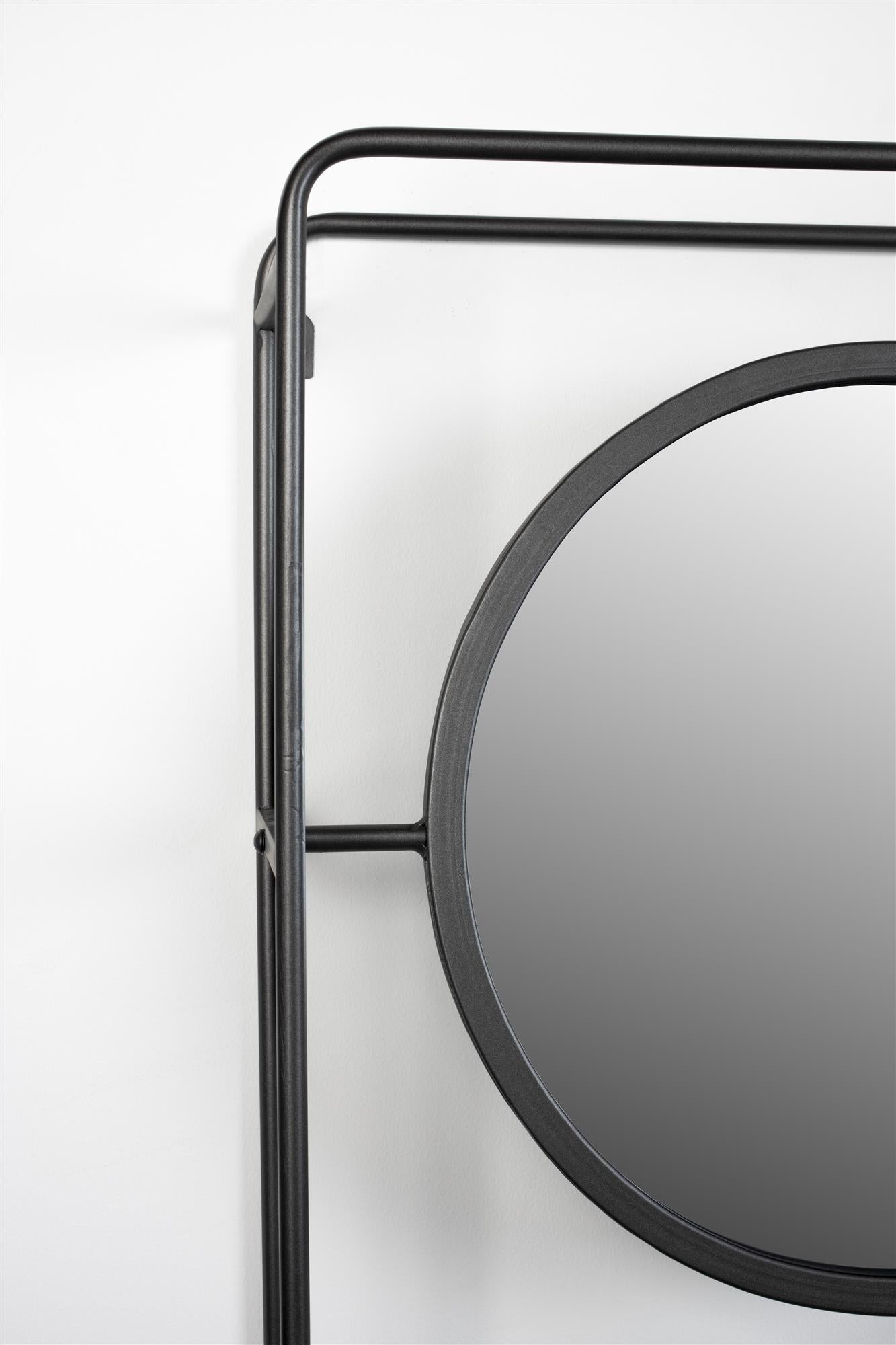 Wandgarderobe mit Spiegel DUCO schwarz