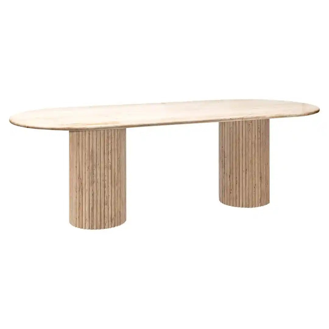 LA CANTERA brown table with travertine