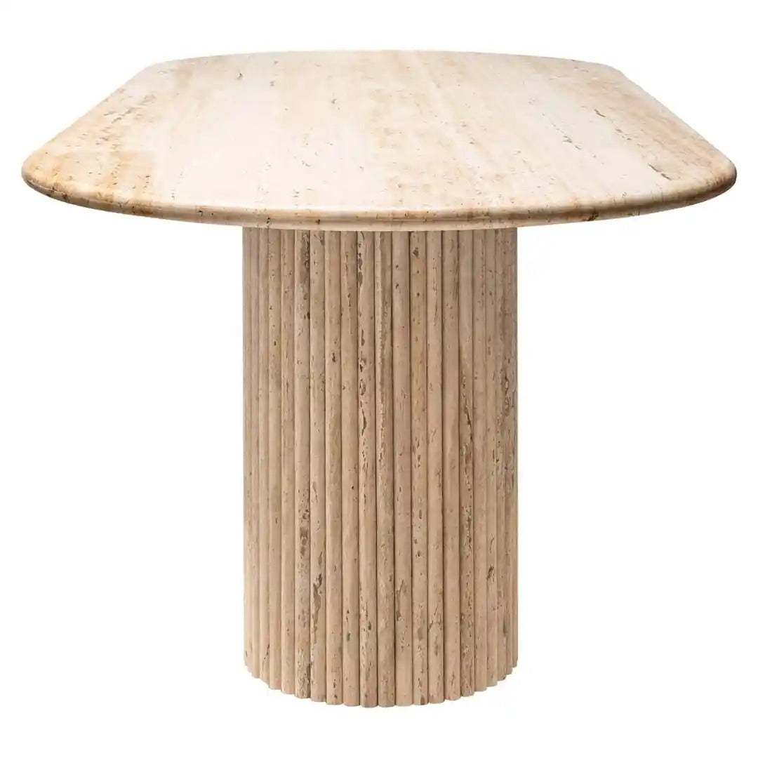 LA CANTERA brown table with travertine