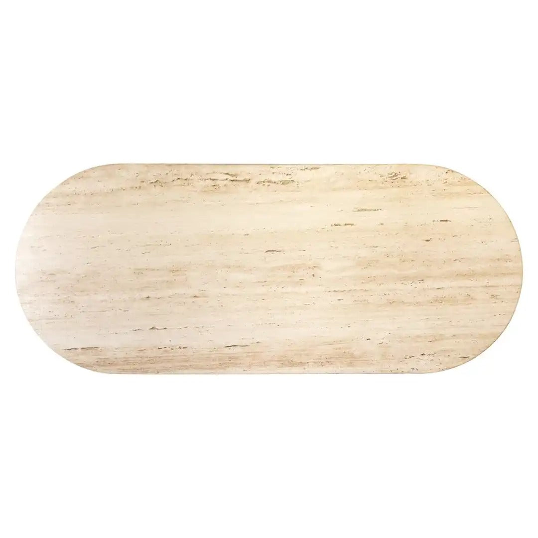 LA CANTERA brown table with travertine