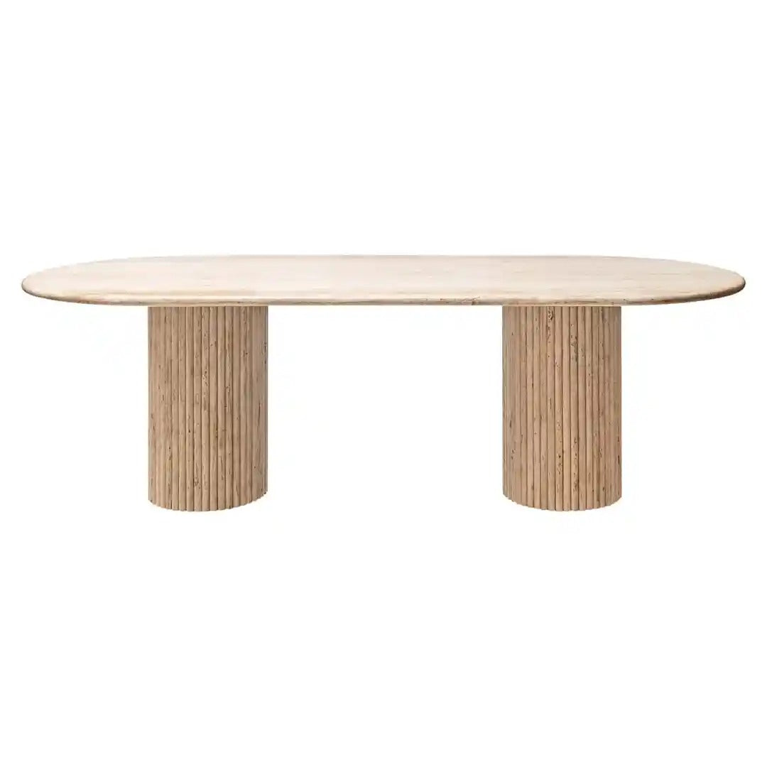 LA CANTERA brown table with travertine
