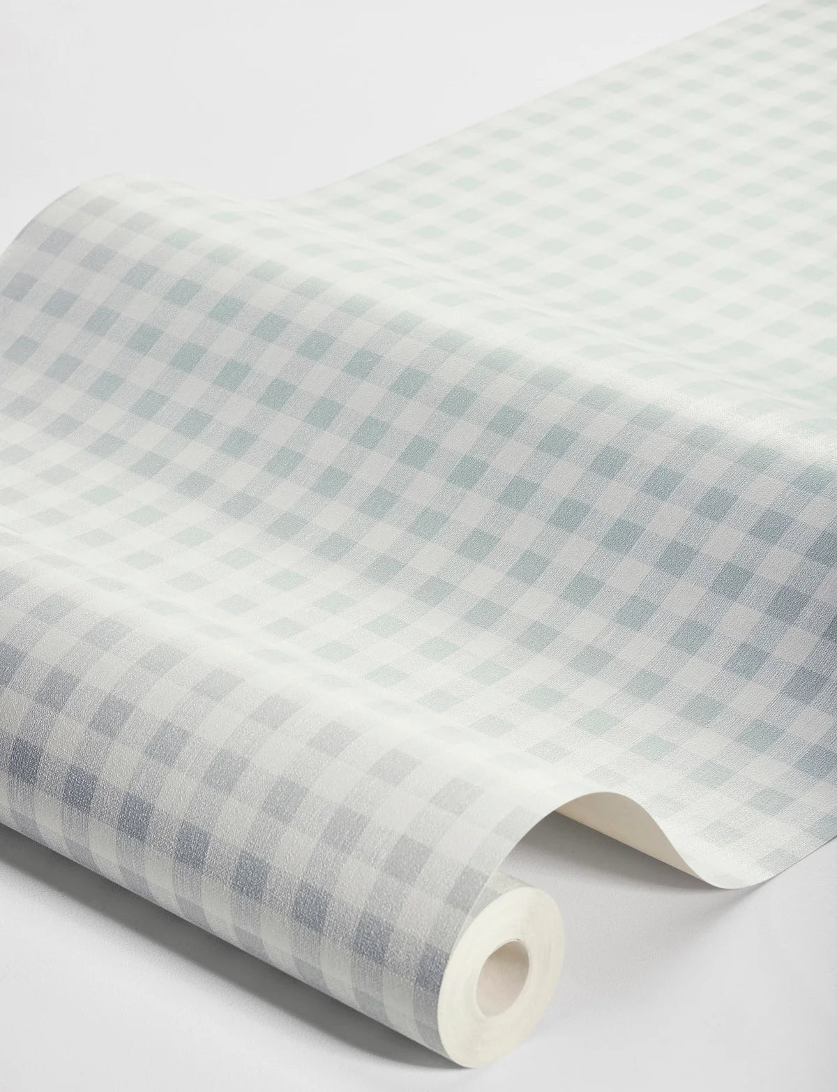 Structural wallpaper imitating linen in a blue and white checkered pattern - PICNIC CHECK