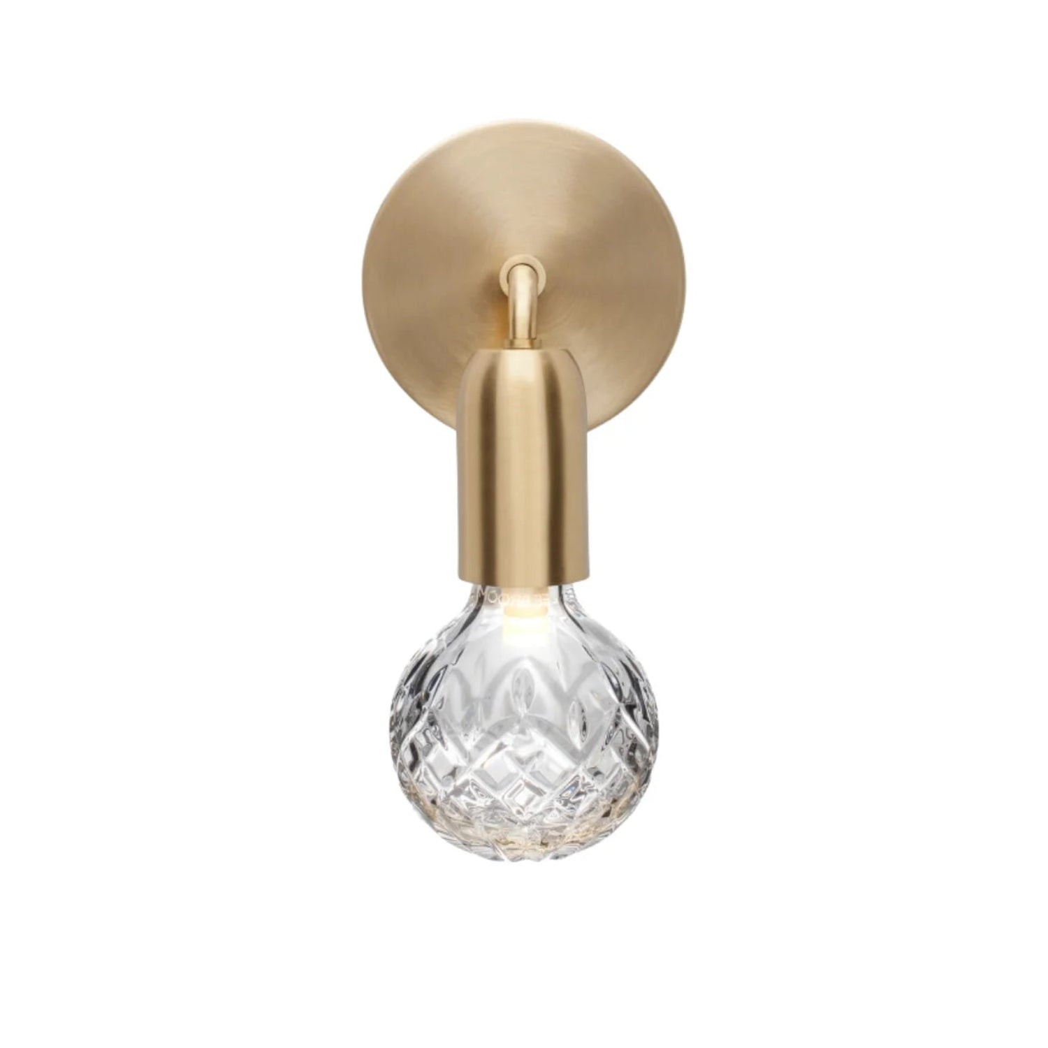 CRYSTAL BULB wall lamp with crystal glass and brass finish