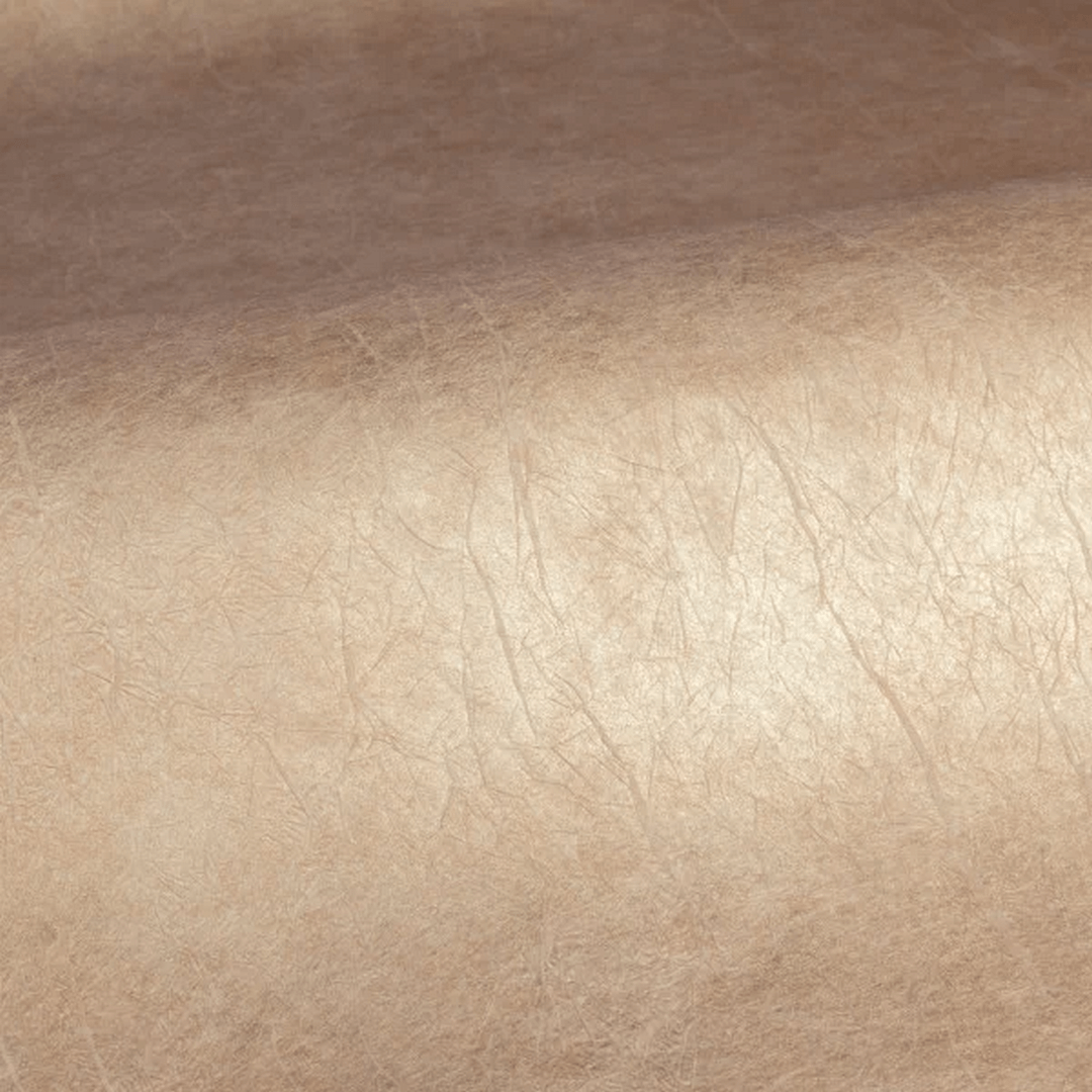 Textilstruktur-Tapete mit metallischen Falten OXEA - BEIGE POUDRÉ PLATINE beiger Platin