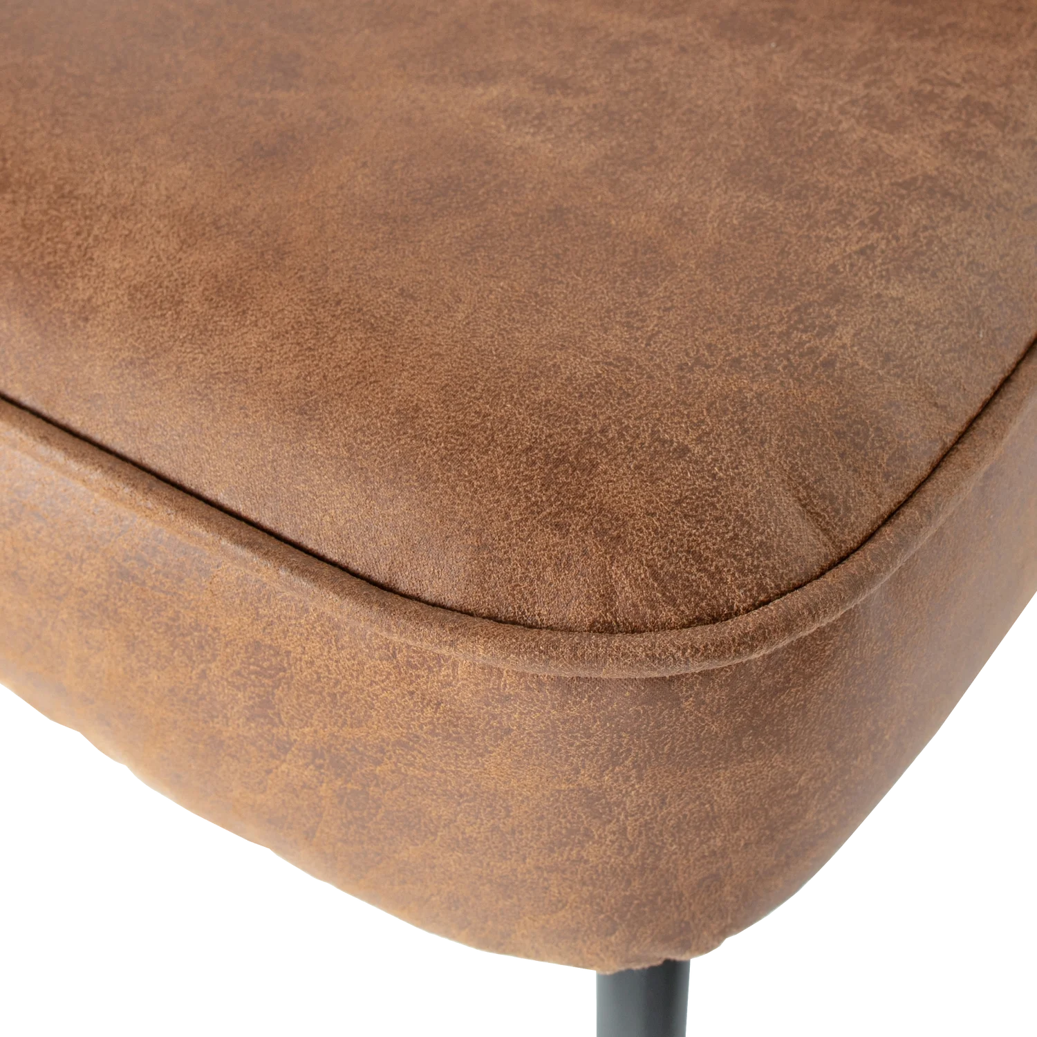 Cognac Vogue leather bench