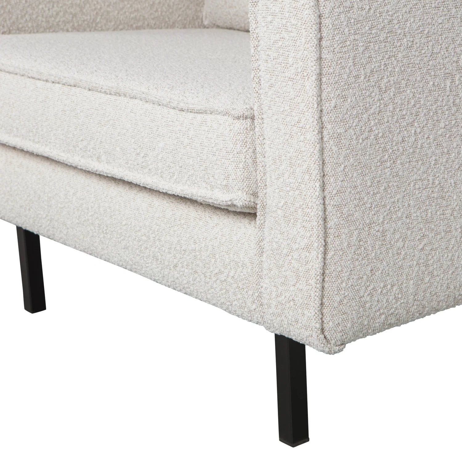 Left -sided corner sofa Rodeo cream bouclé