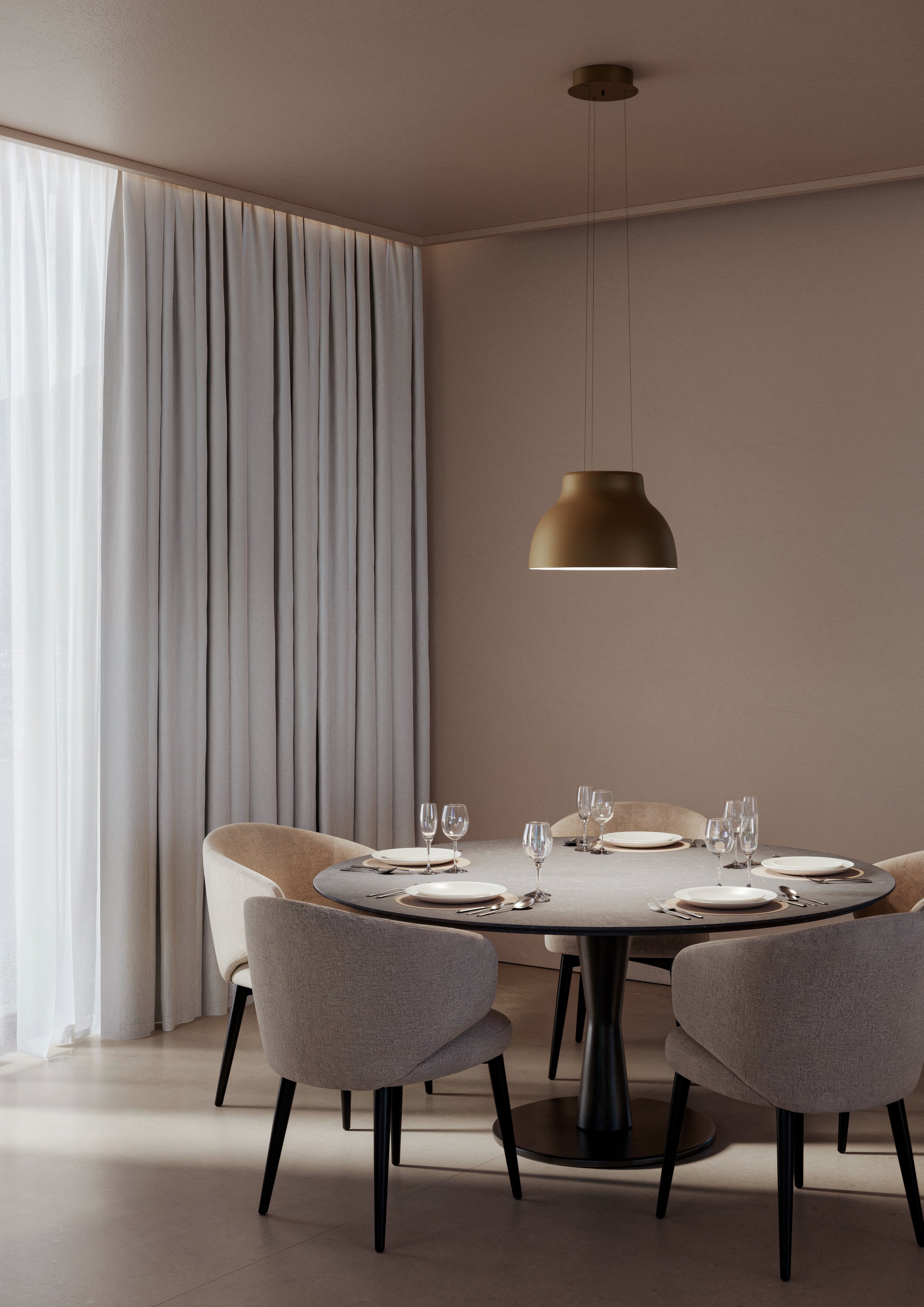 CICALA Pendant Lamp, embossed white