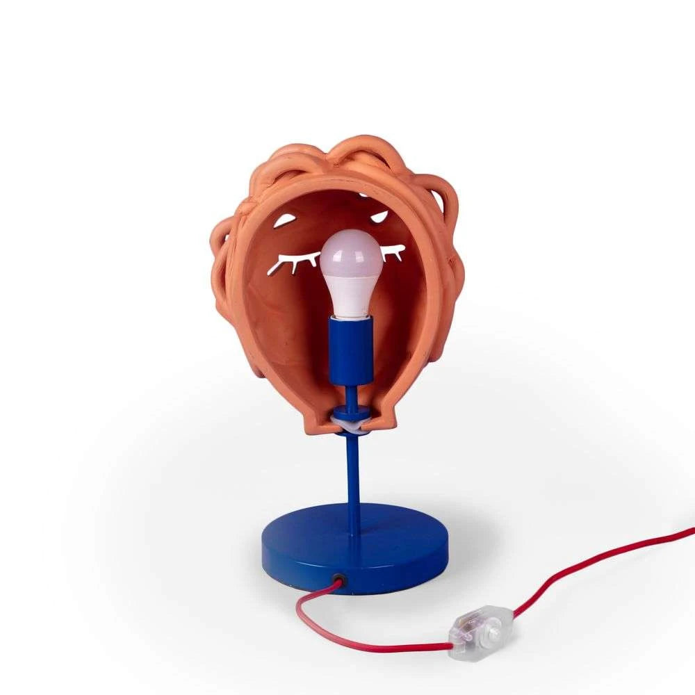 Magna Graecia Tischlampe - Medusa Terrakotta